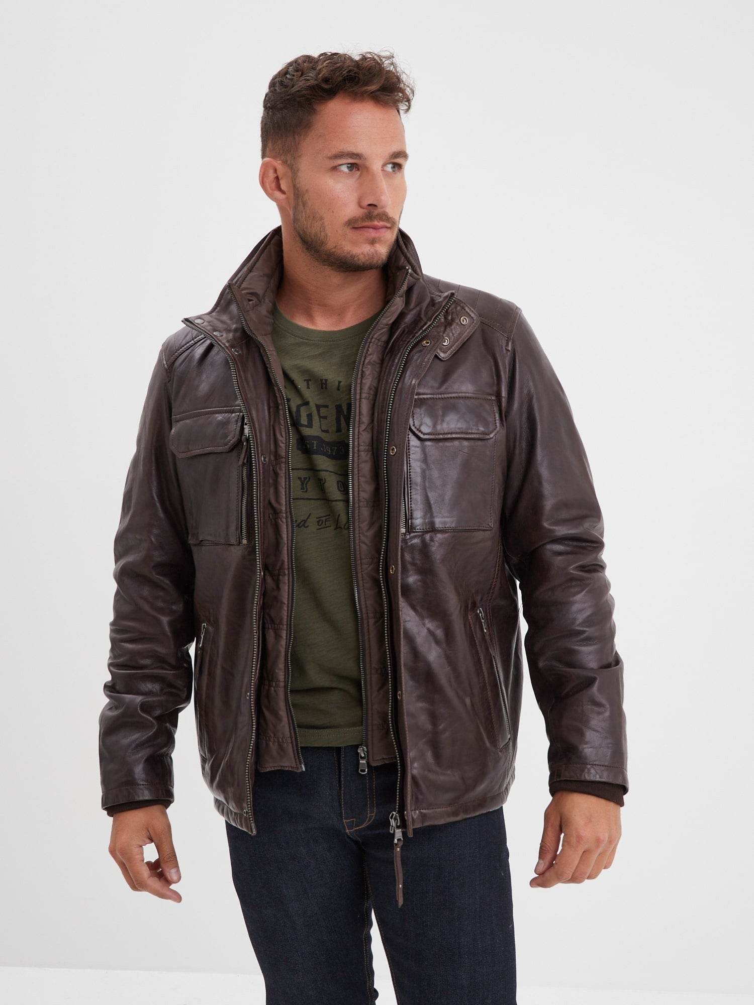 Crowell - Veste vintage cuir homme - Image 8