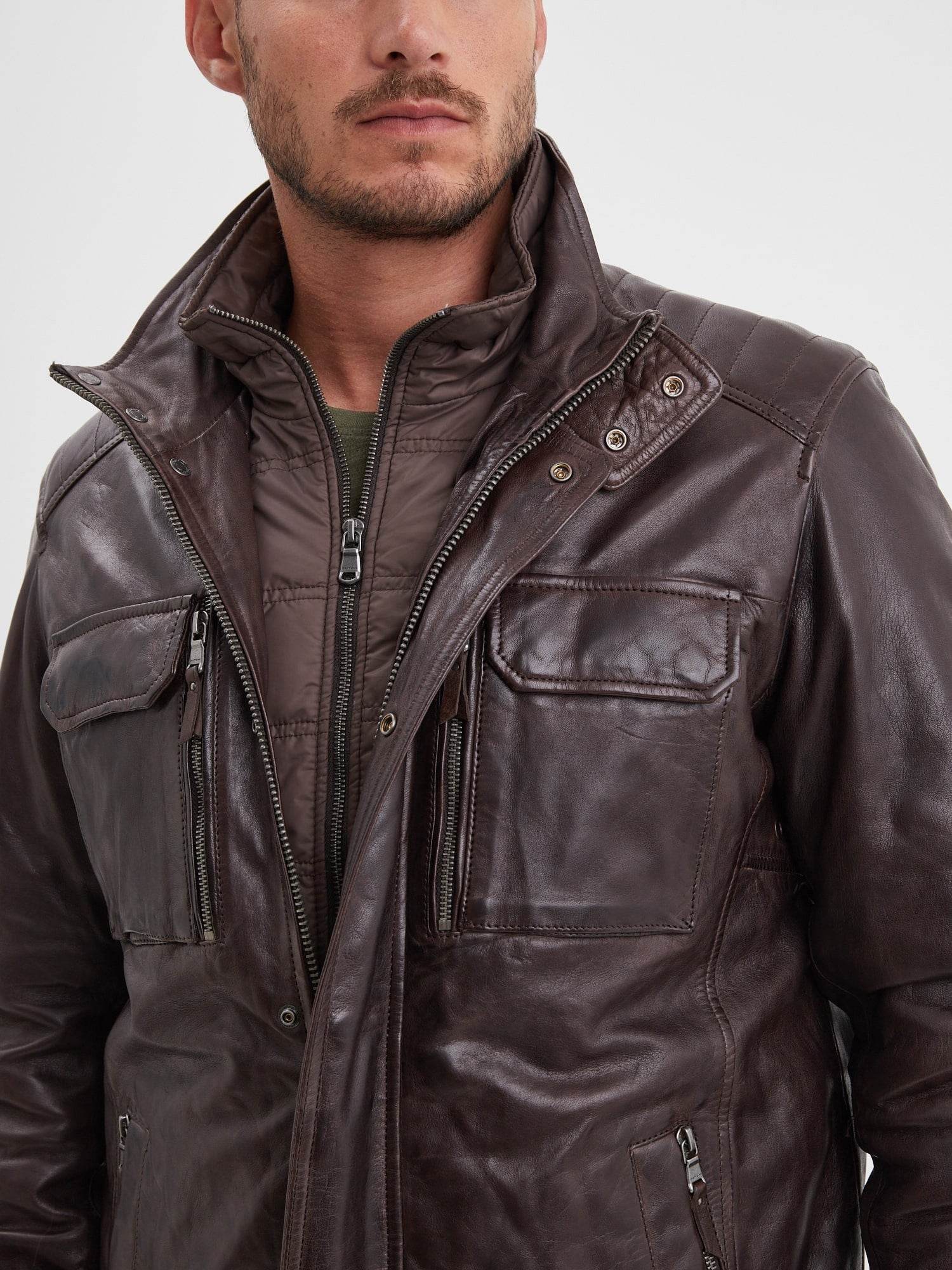 Crowell - Veste vintage cuir homme - Image 9