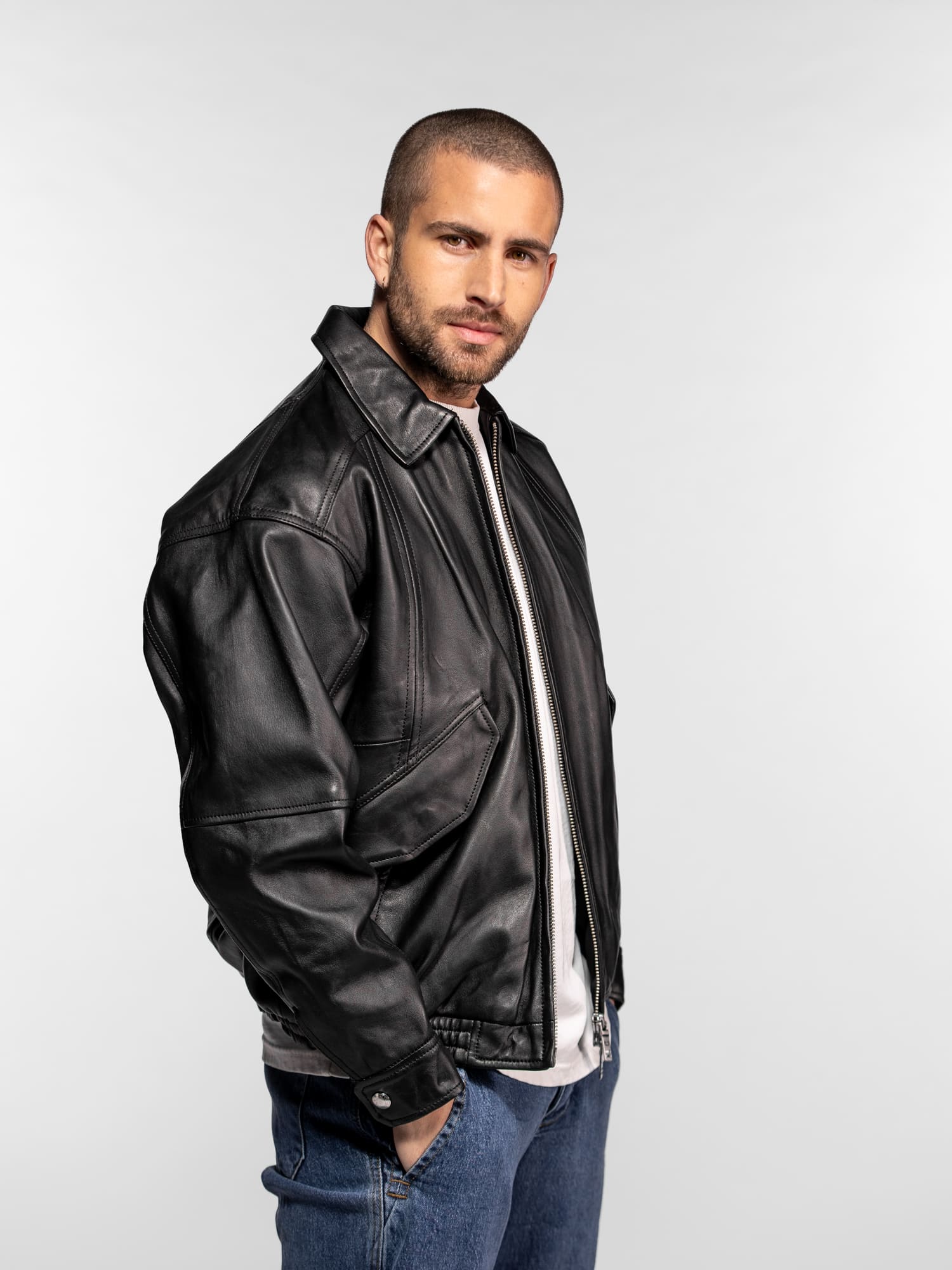 Dekalb - Veste en cuir oversize - Image 8