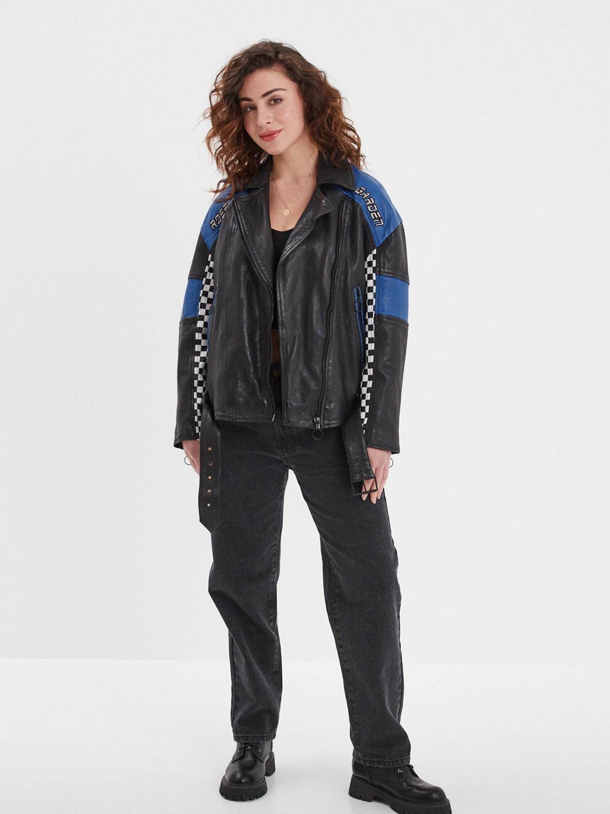 Duncan - Veste cuir oversize racing - Image 2