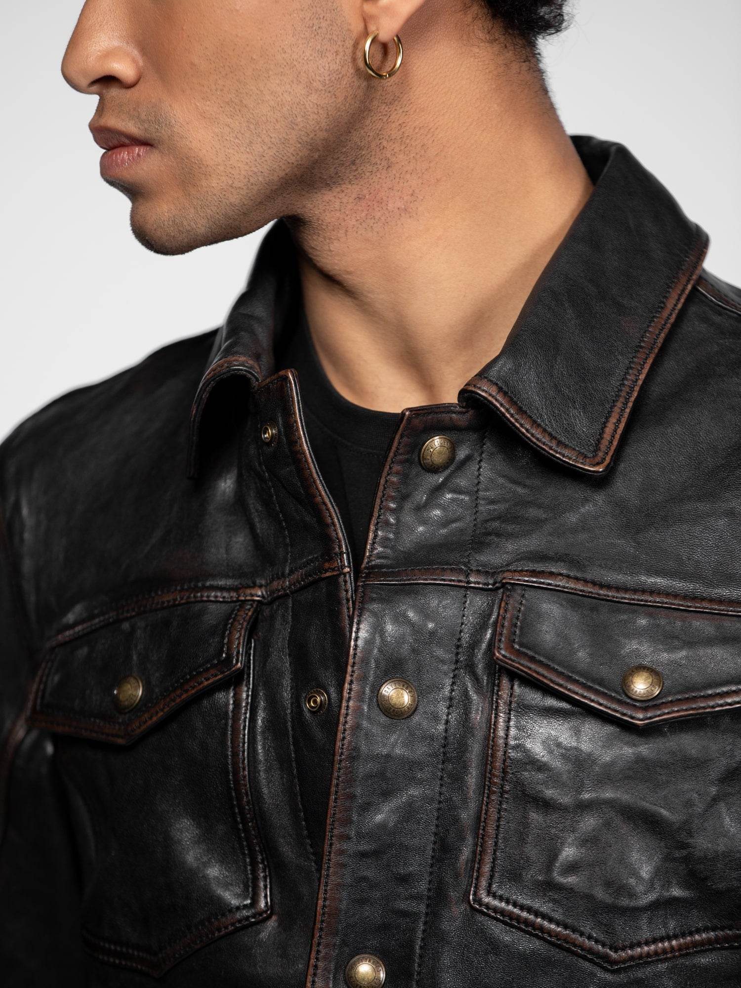 Elmer - Blouson cuir vintage - Image 4