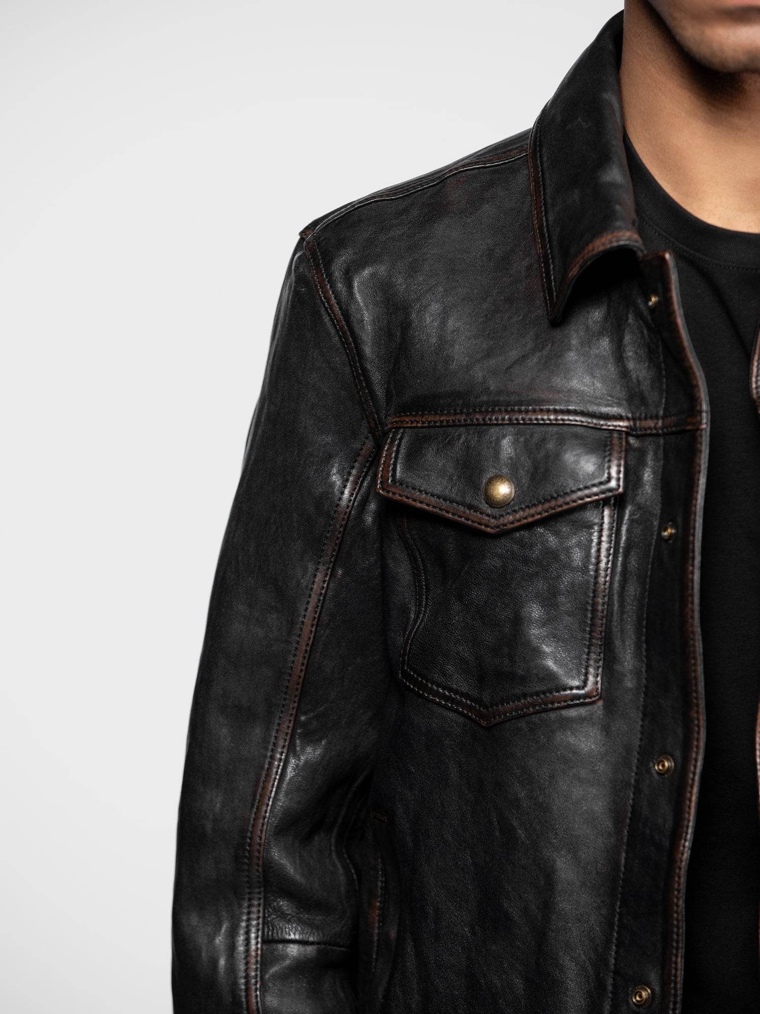 Elmer - Blouson cuir vintage - Image 5
