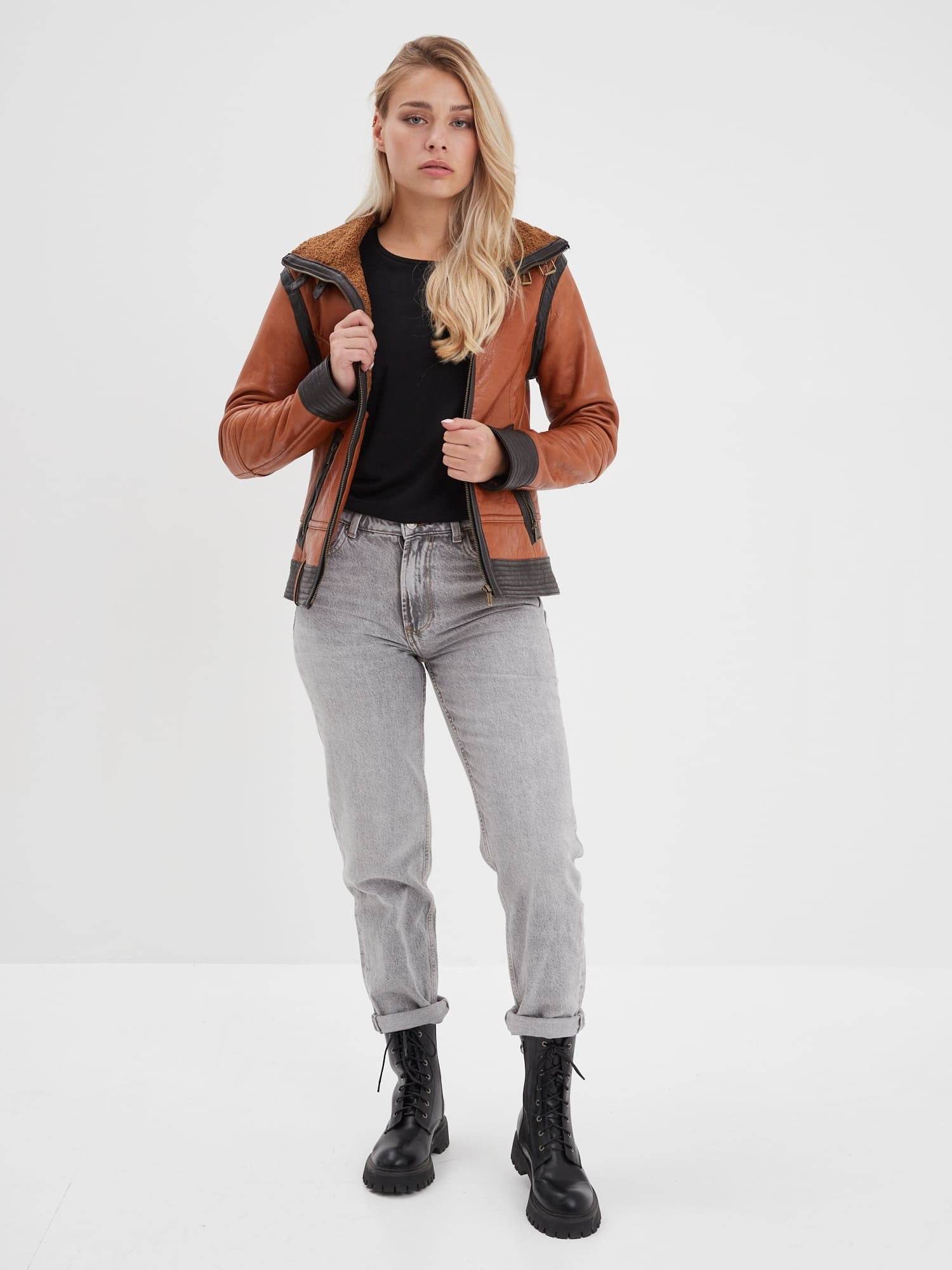 Emilia - Bombardier cuir femme - Image 3