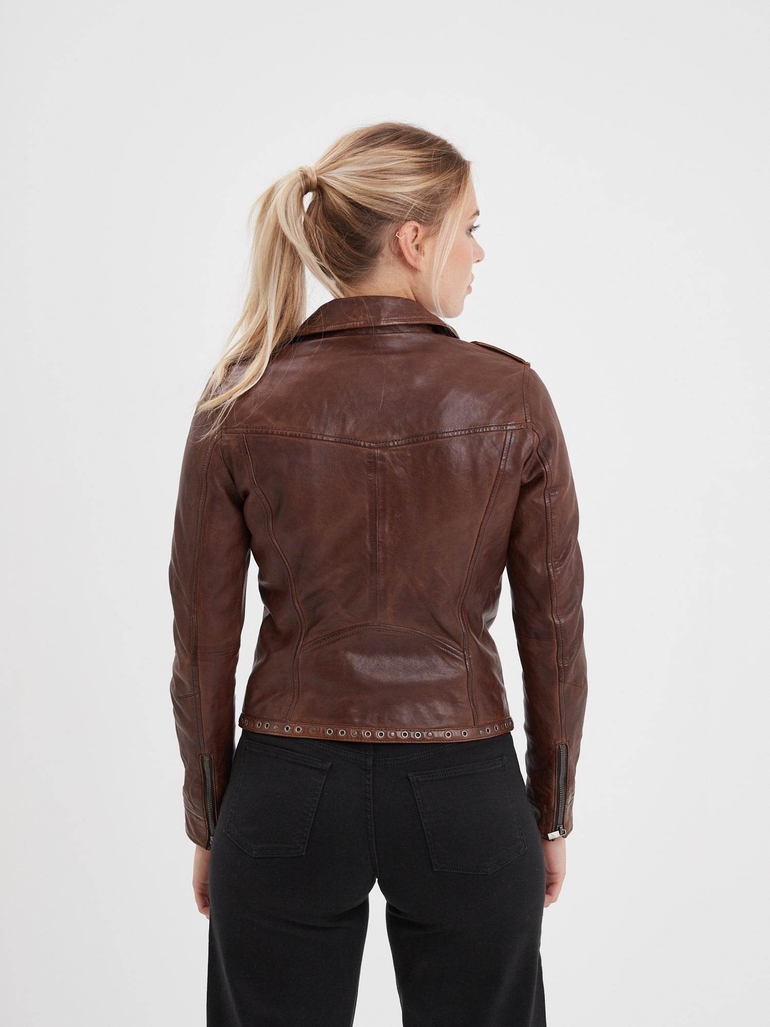 Eya - Blouson biker cuir femme - Image 3