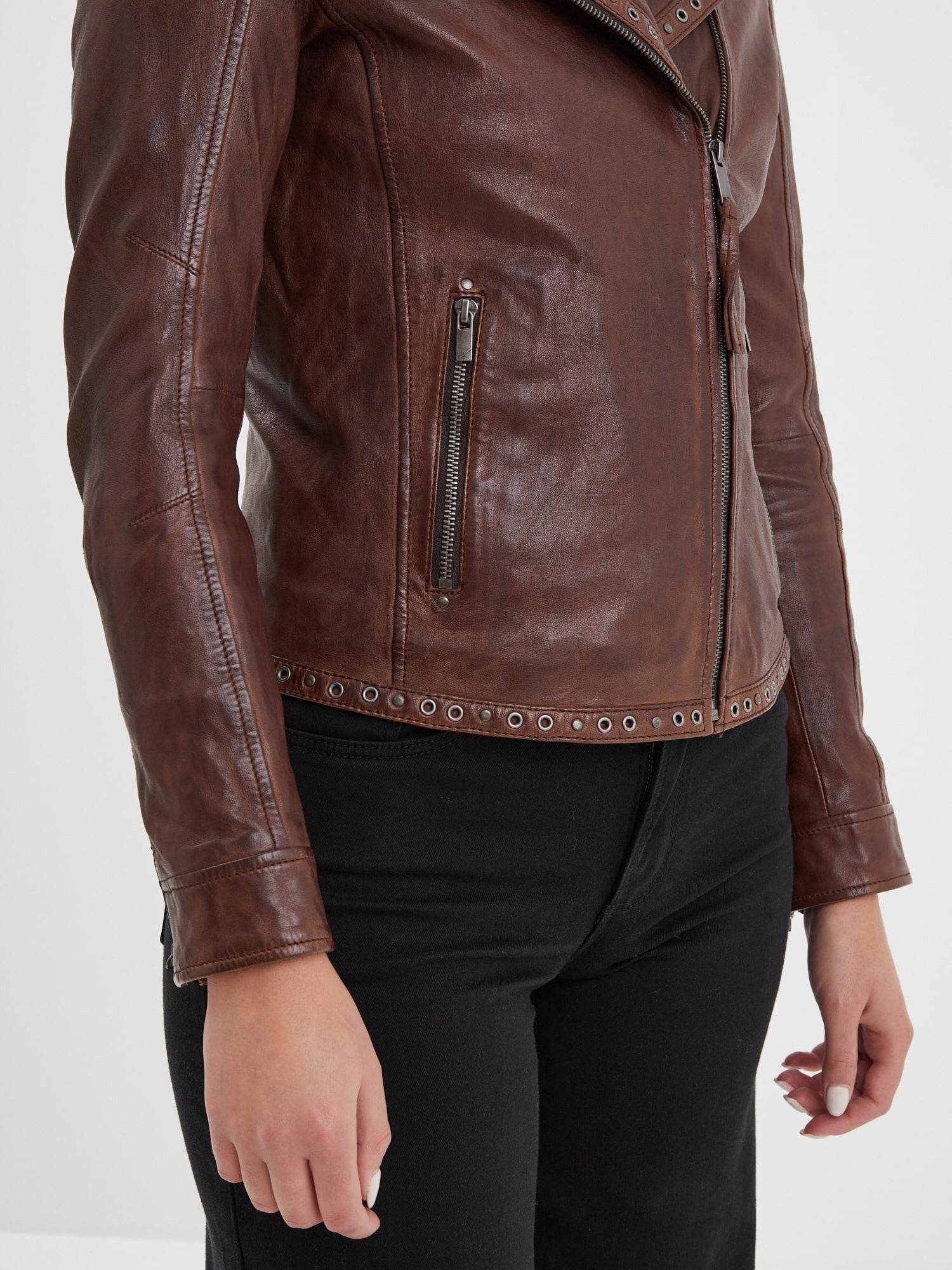 Eya - Blouson biker cuir femme - Image 5