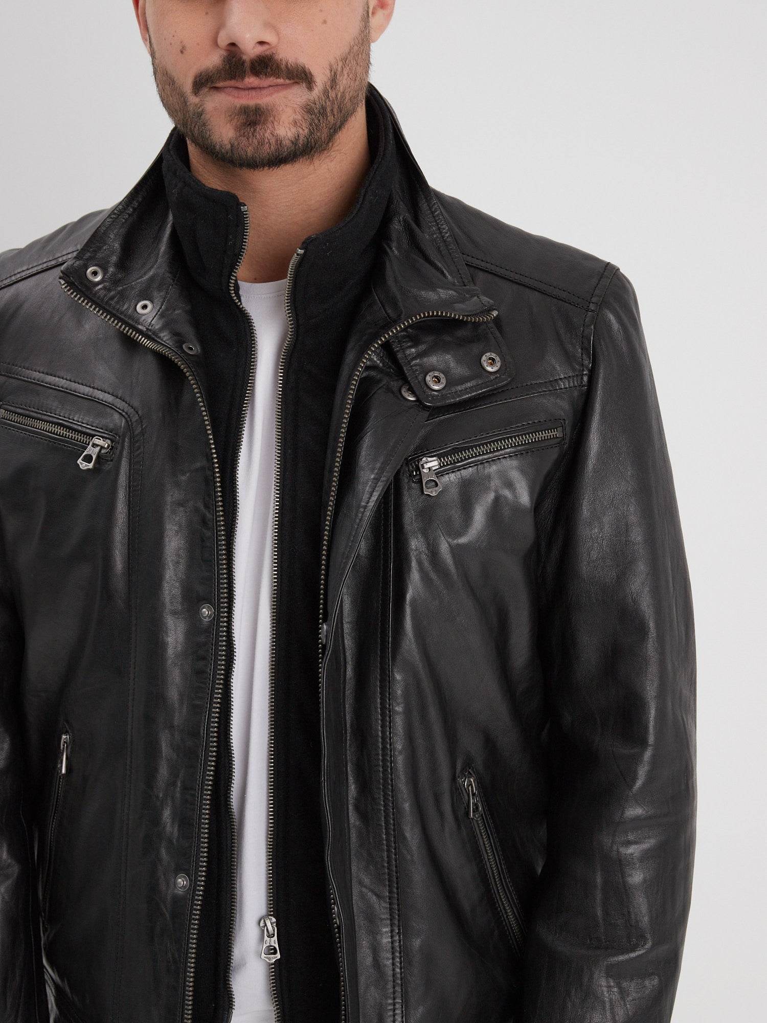 Falconero - Blouson cuir homme - Image 3