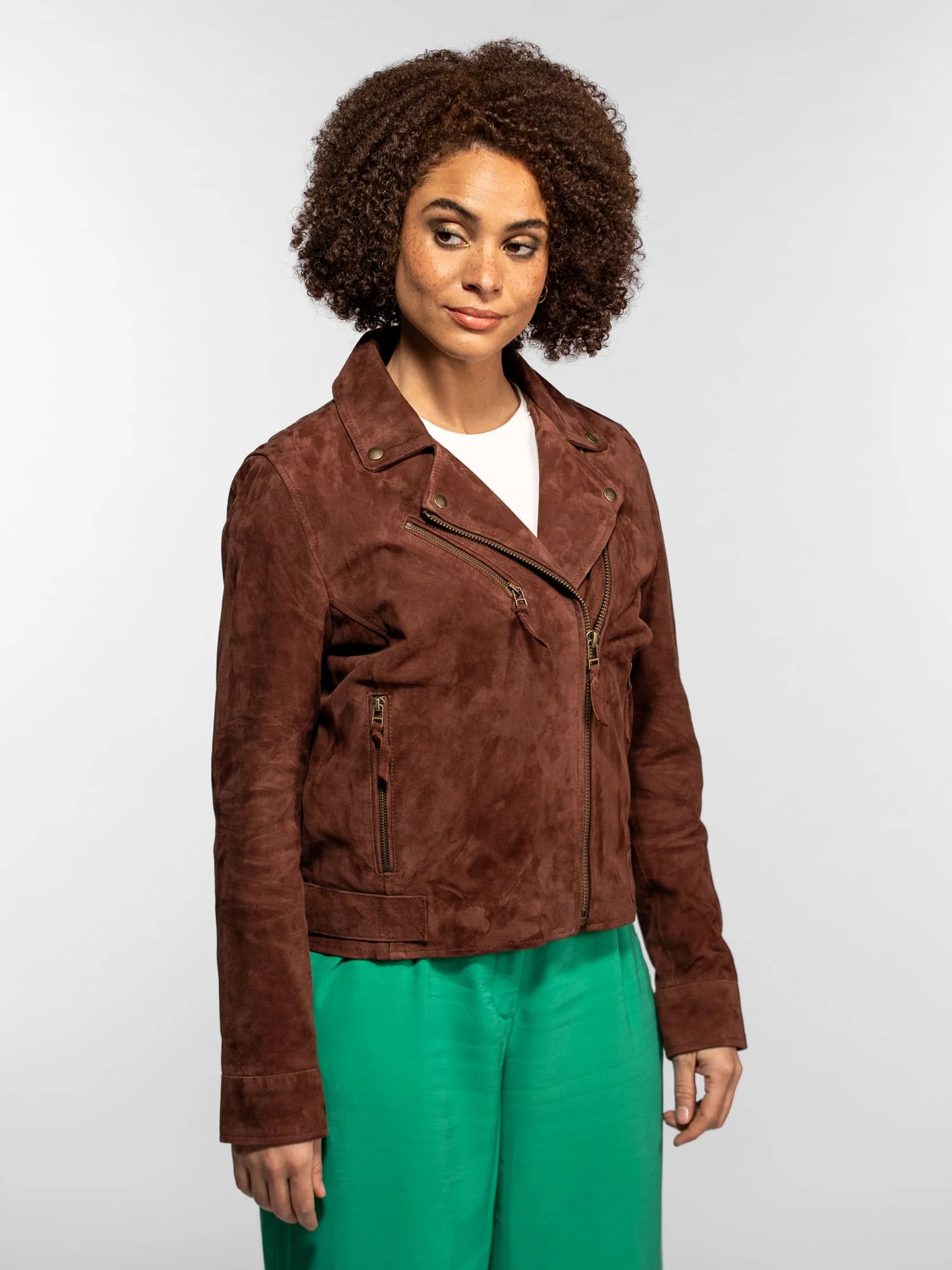 Fern - Blouson cuir suédé femme - Image 14