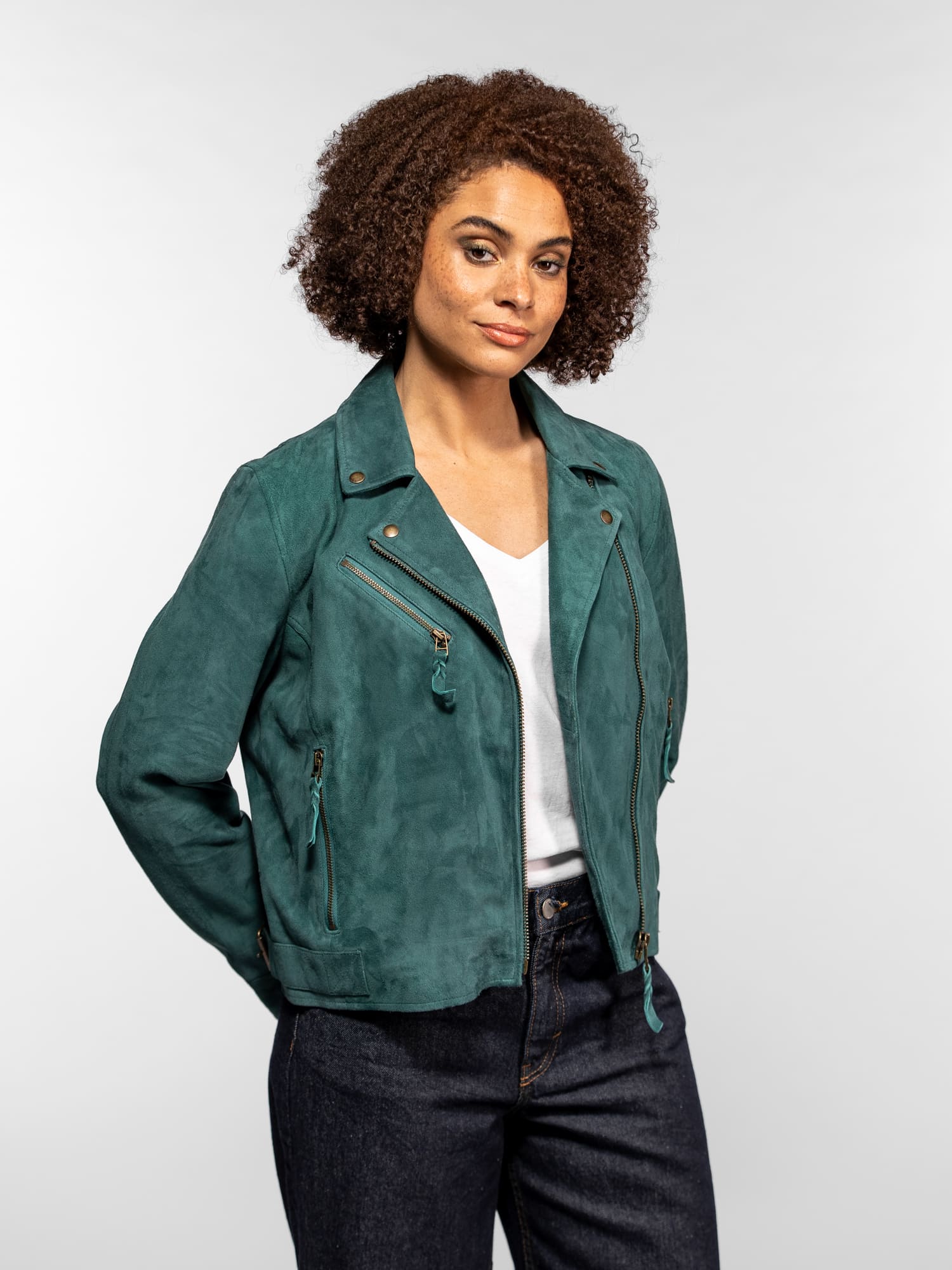 Fern - Blouson cuir suédé femme - Image 6