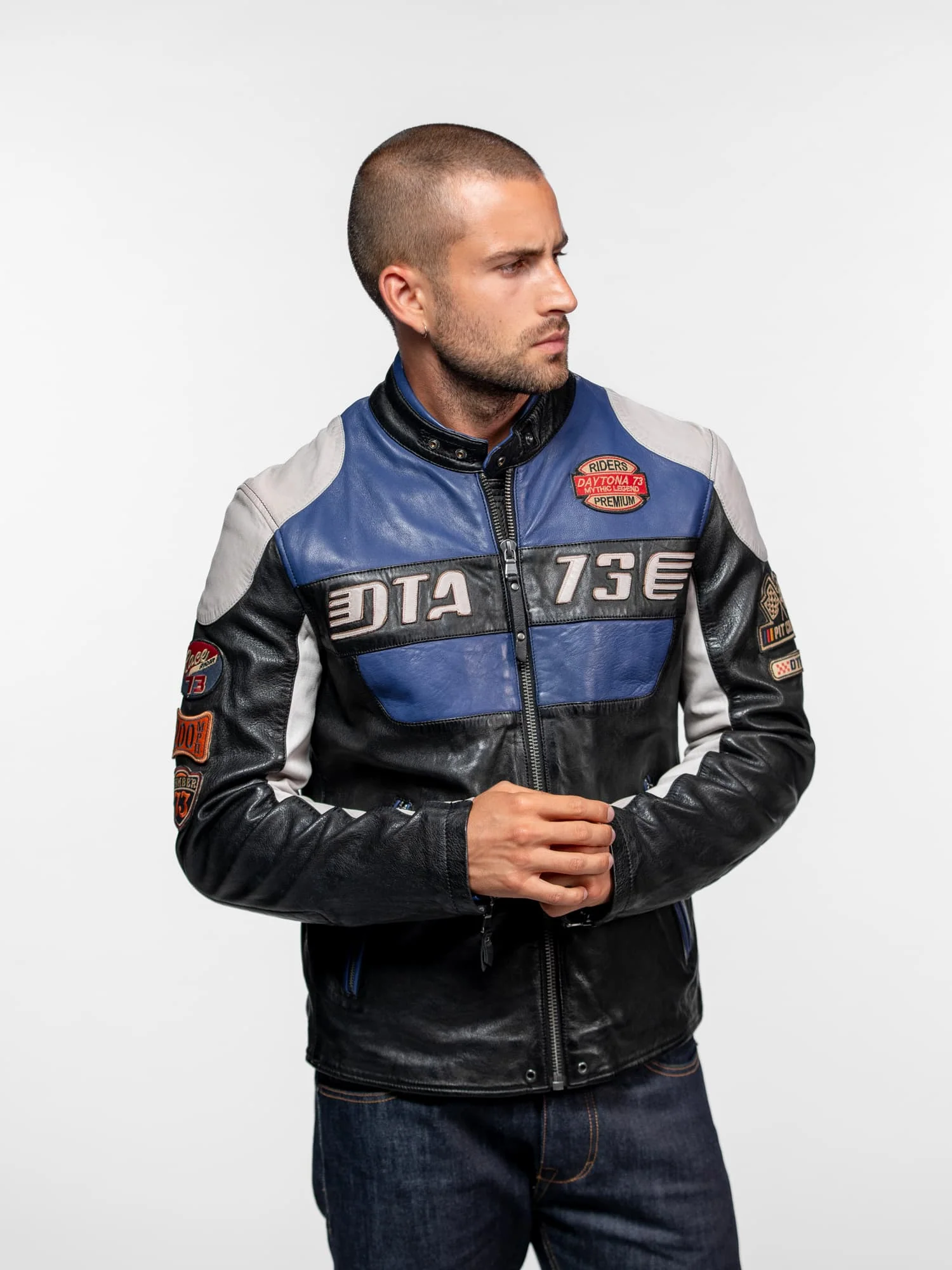 Findlay - Blouson cuir racing - Image 2