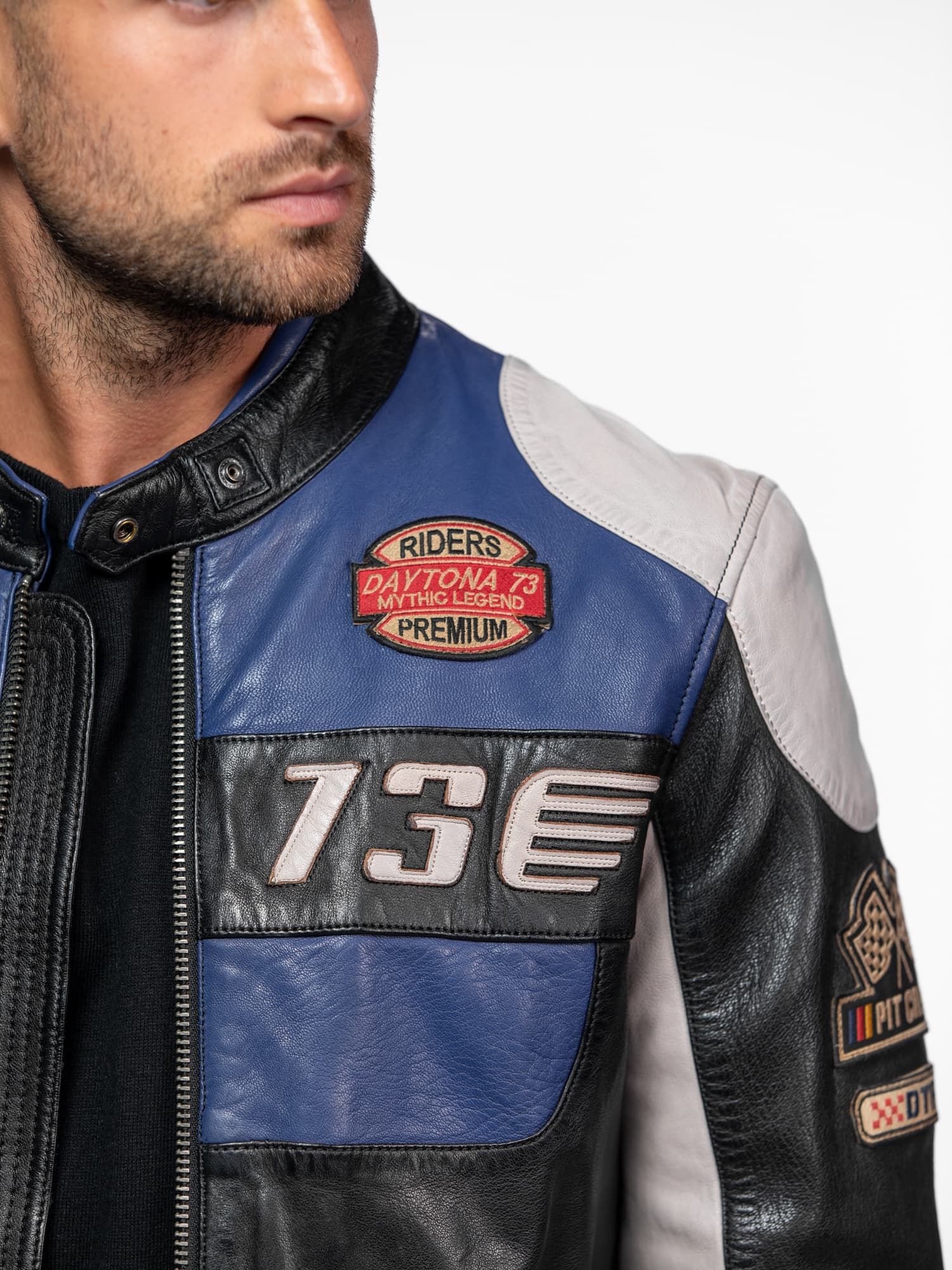 Findlay - Blouson cuir racing - Image 3