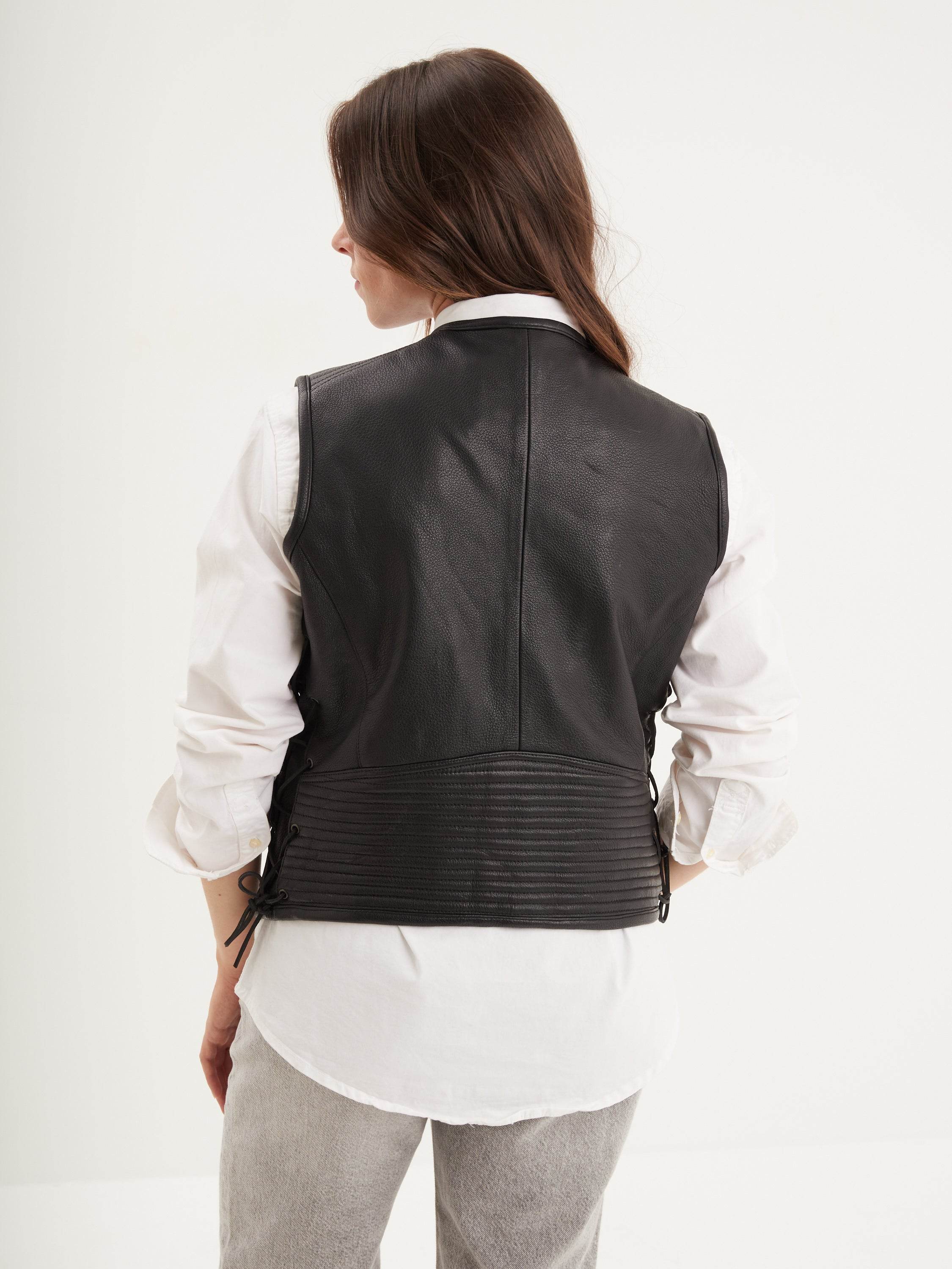 Free chapter - Gilet biker cuir femme - Image 5