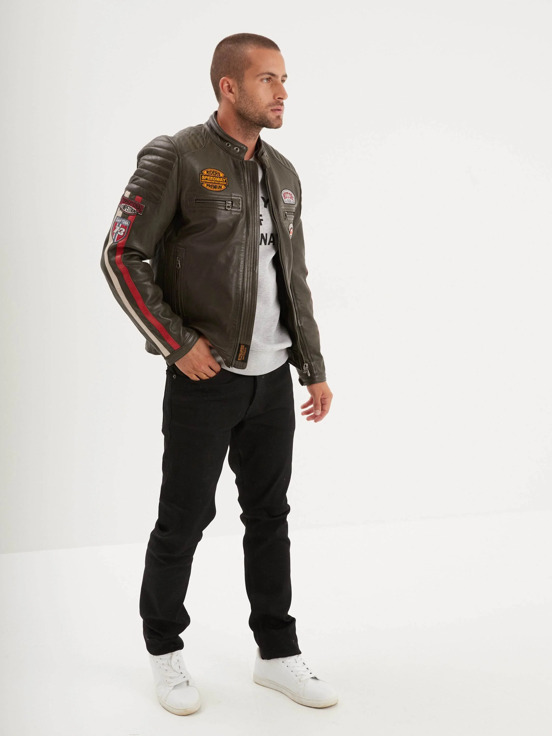 Gasly - Blouson cuir motard - Image 12