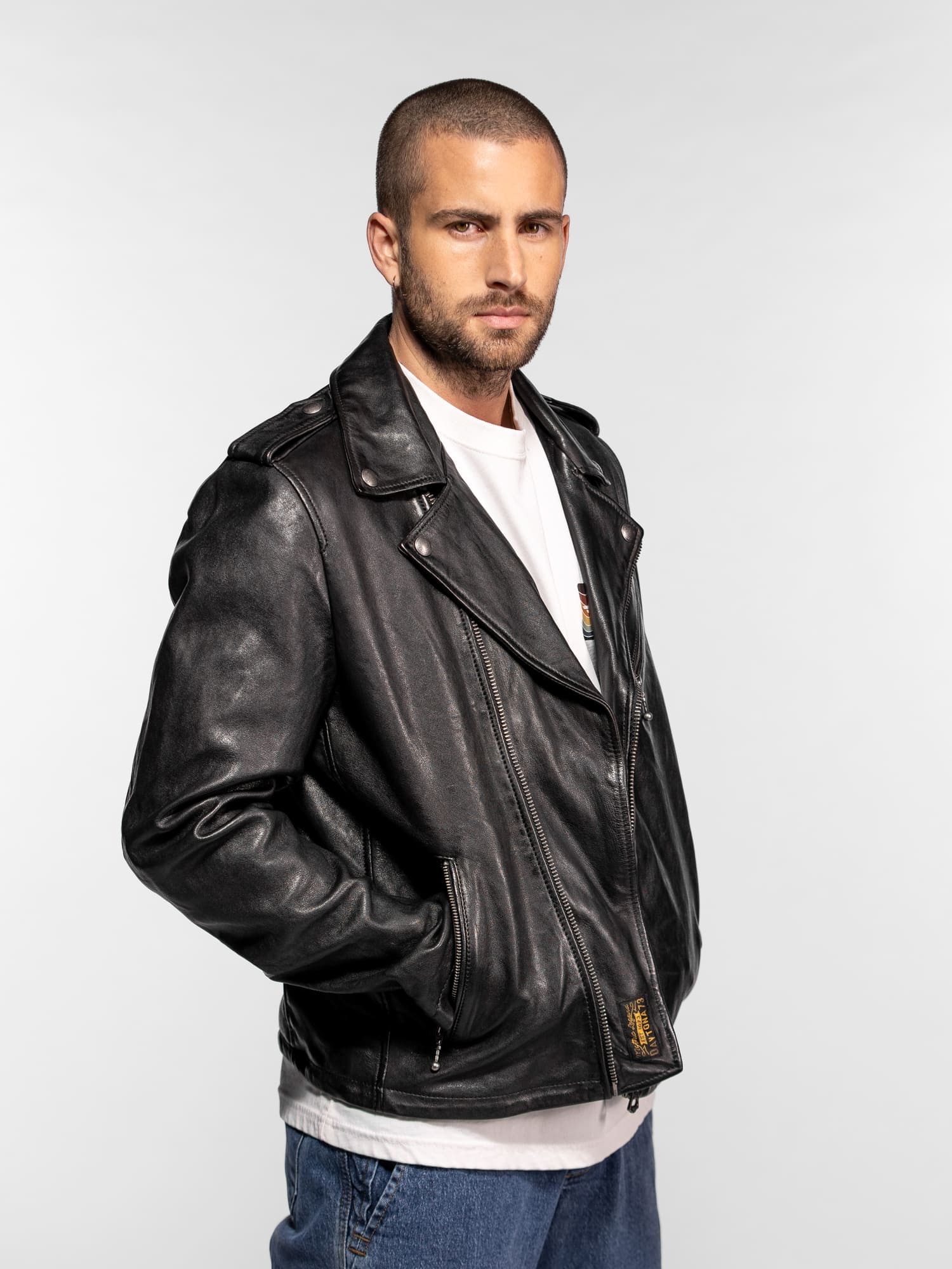Golberg - Blouson biker cuir homme - Image 4