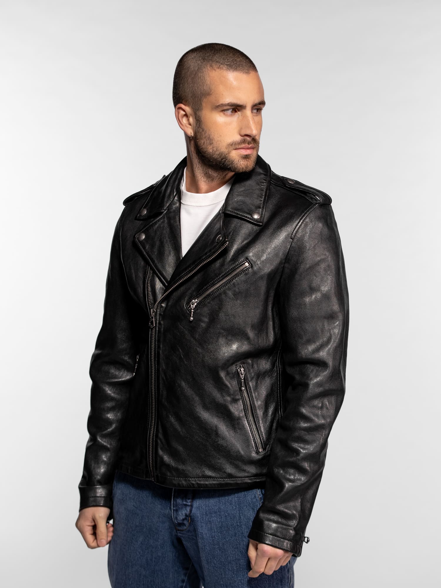 Golberg - Blouson biker cuir homme - Image 5