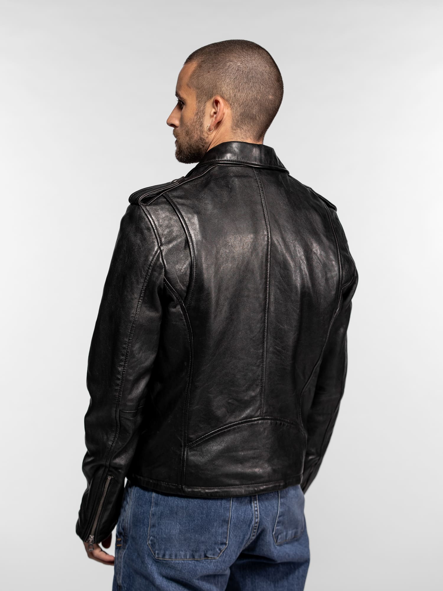 Golberg - Blouson biker cuir homme - Image 6