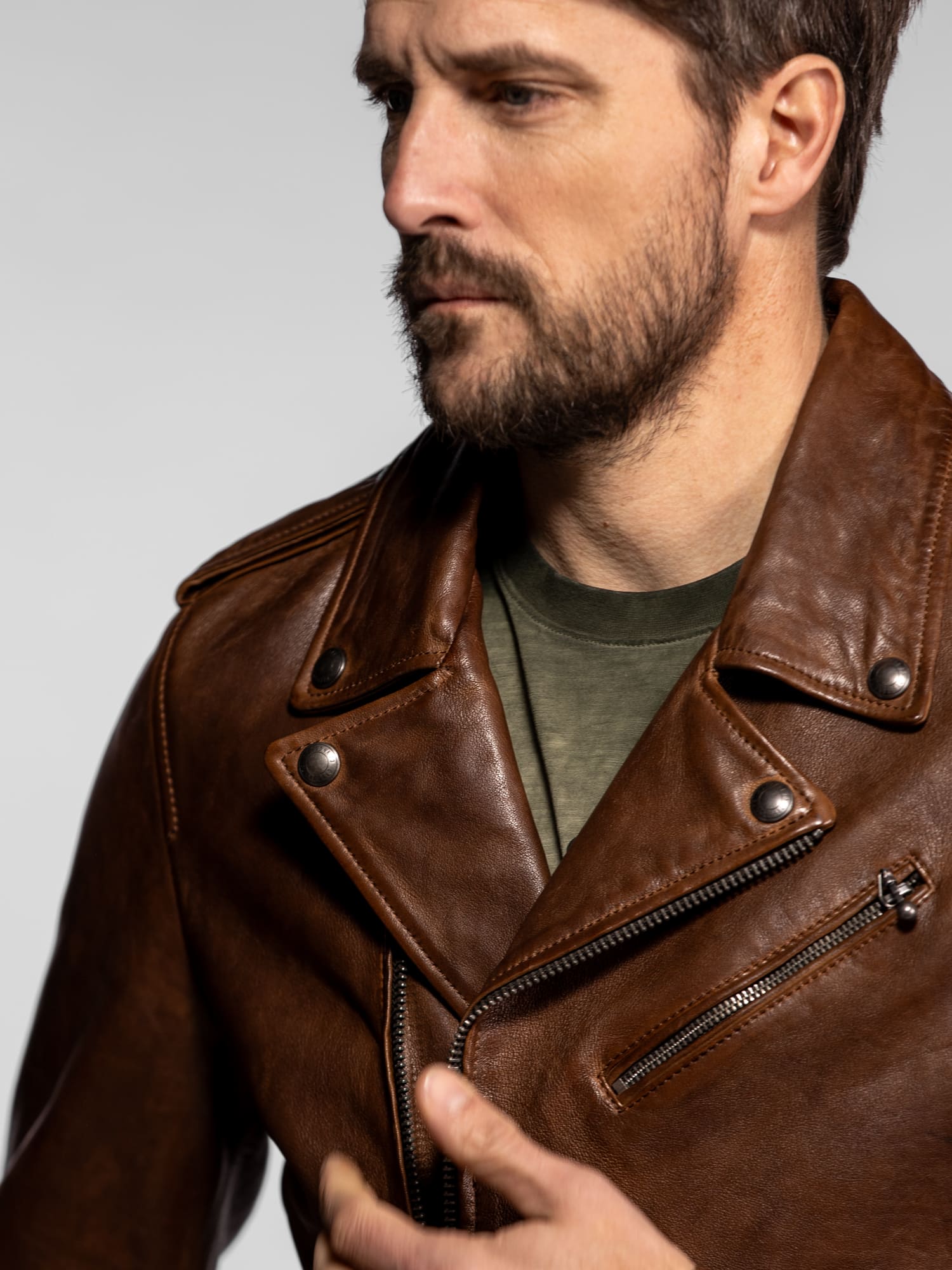 Golberg - Blouson biker cuir homme - Image 9