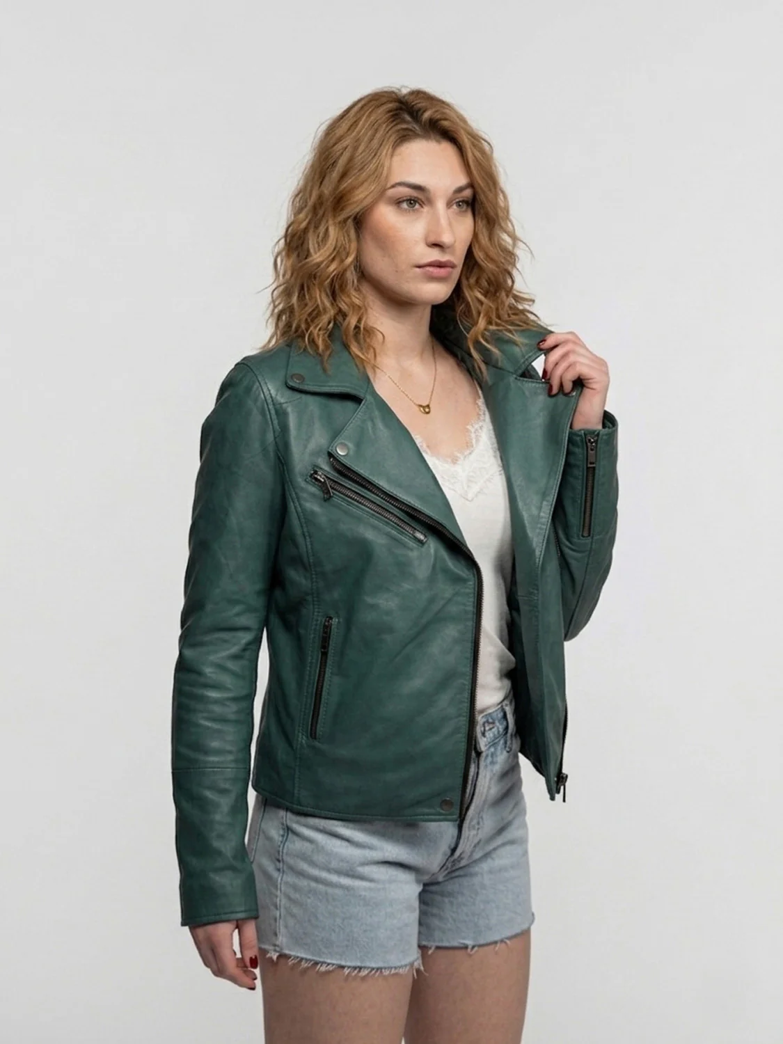 Haven - Blouson biker cuir femme - Image 17