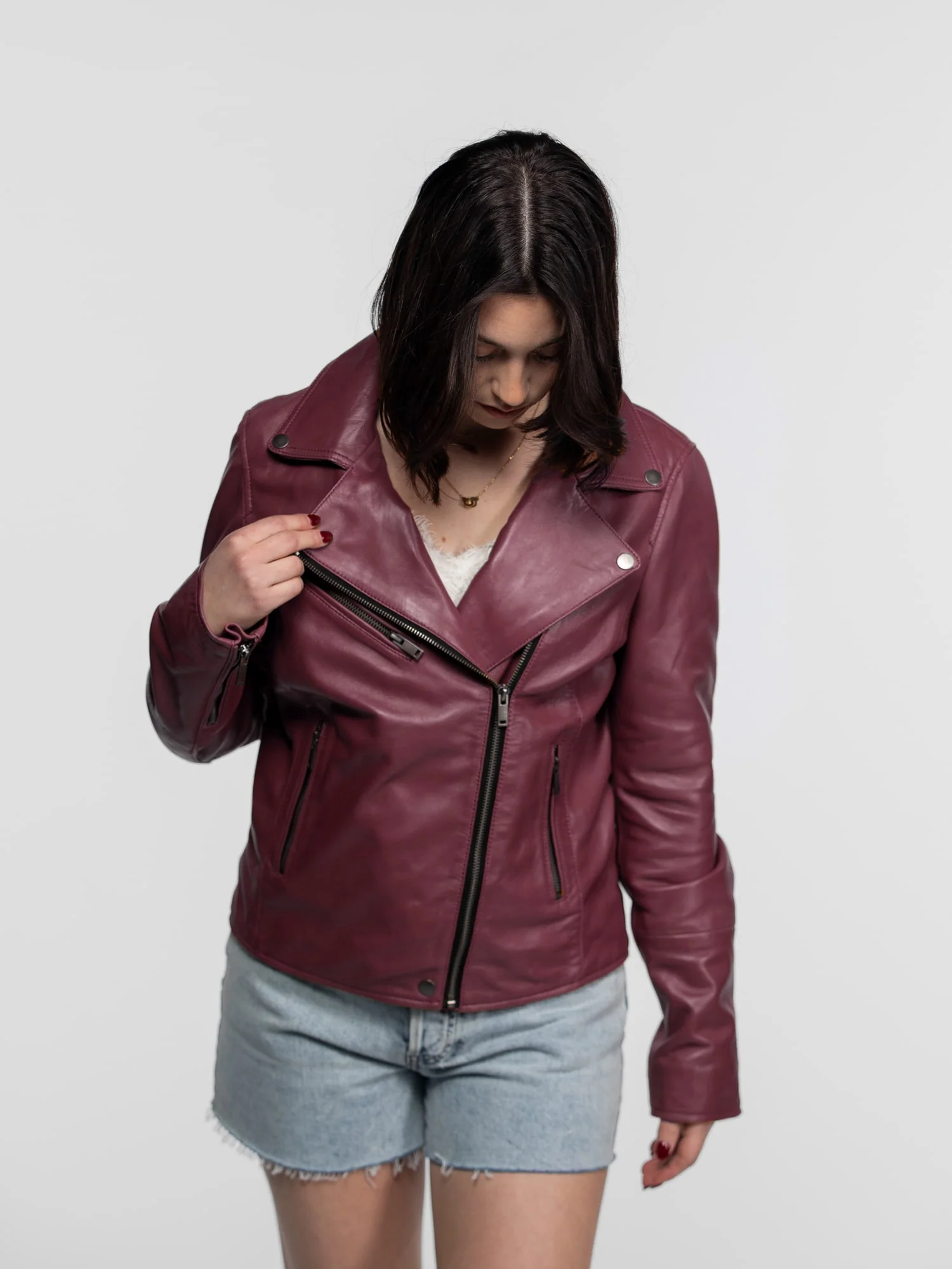 Haven - Blouson biker cuir femme - Image 19
