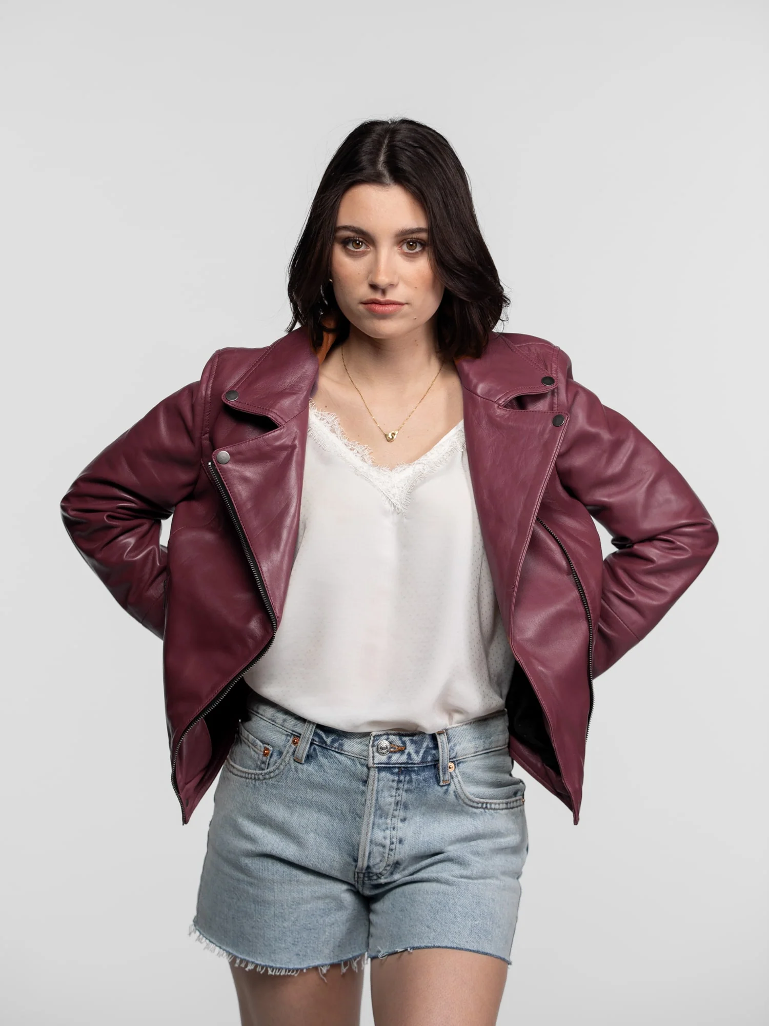 Haven - Blouson biker cuir femme - Image 20