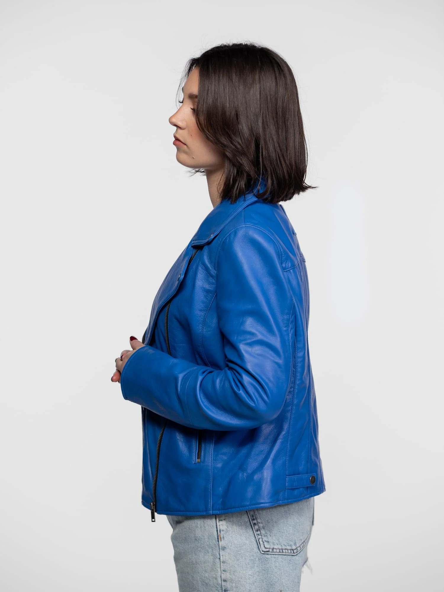 Haven - Blouson biker cuir femme - Image 8