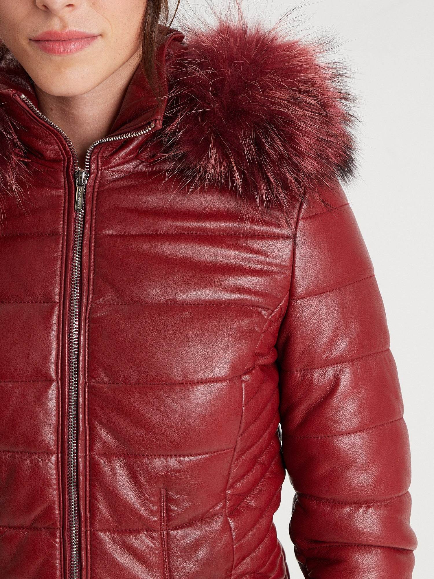 Helena fur - Doudoune cuir femme - Image 10