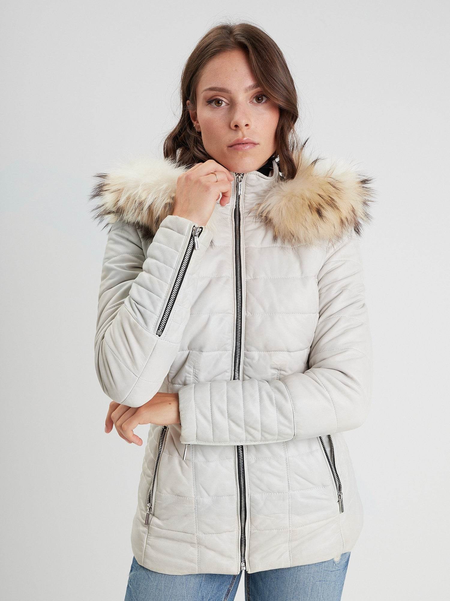 Helena fur - Doudoune cuir femme - Image 13