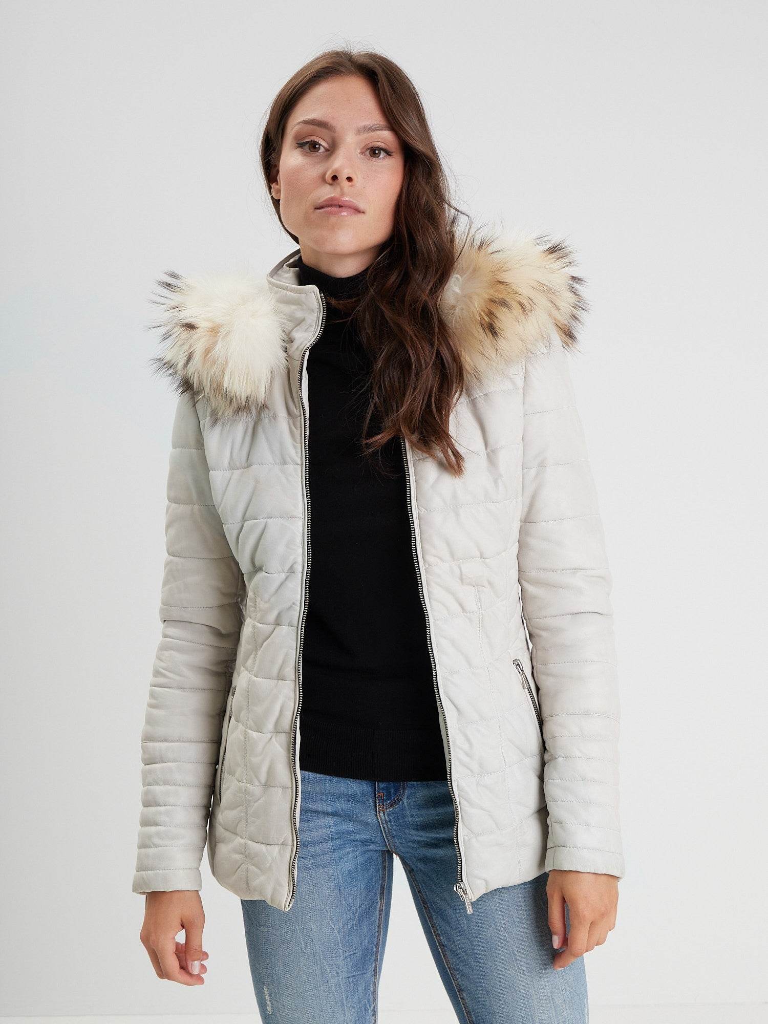 Helena fur - Doudoune cuir femme - Image 14