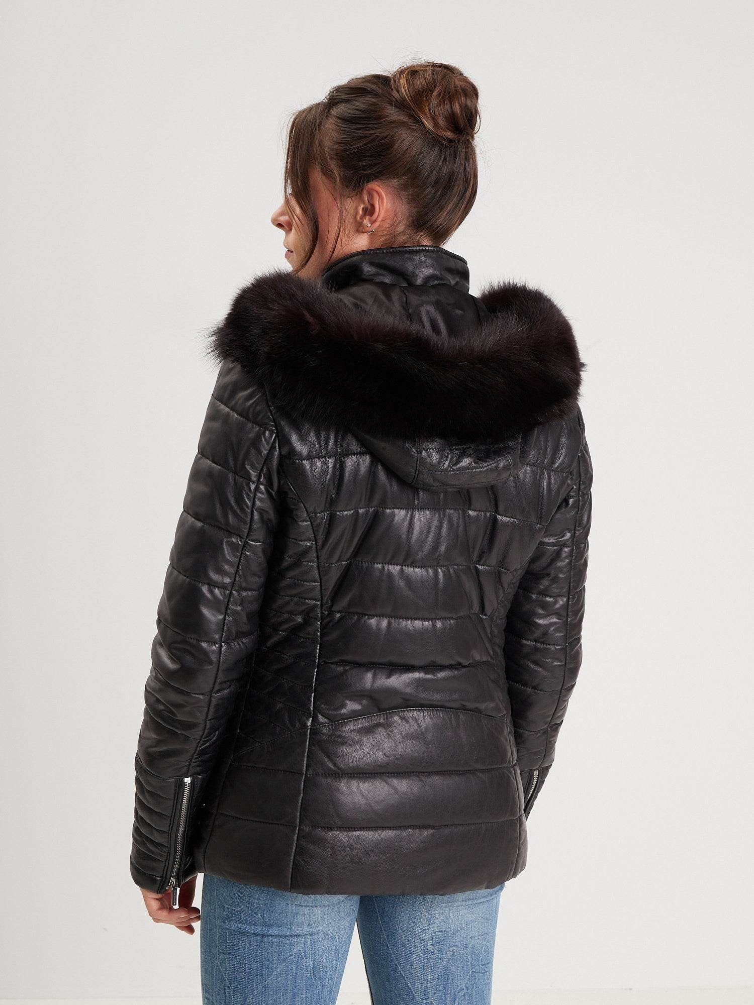 Helena fur - Doudoune cuir femme - Image 5