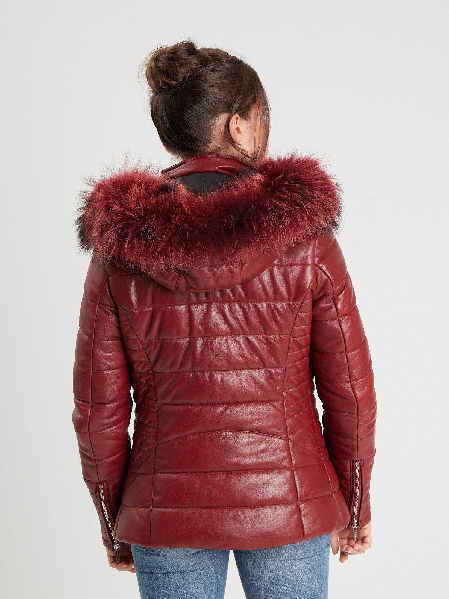 Helena fur - Doudoune cuir femme - Image 9