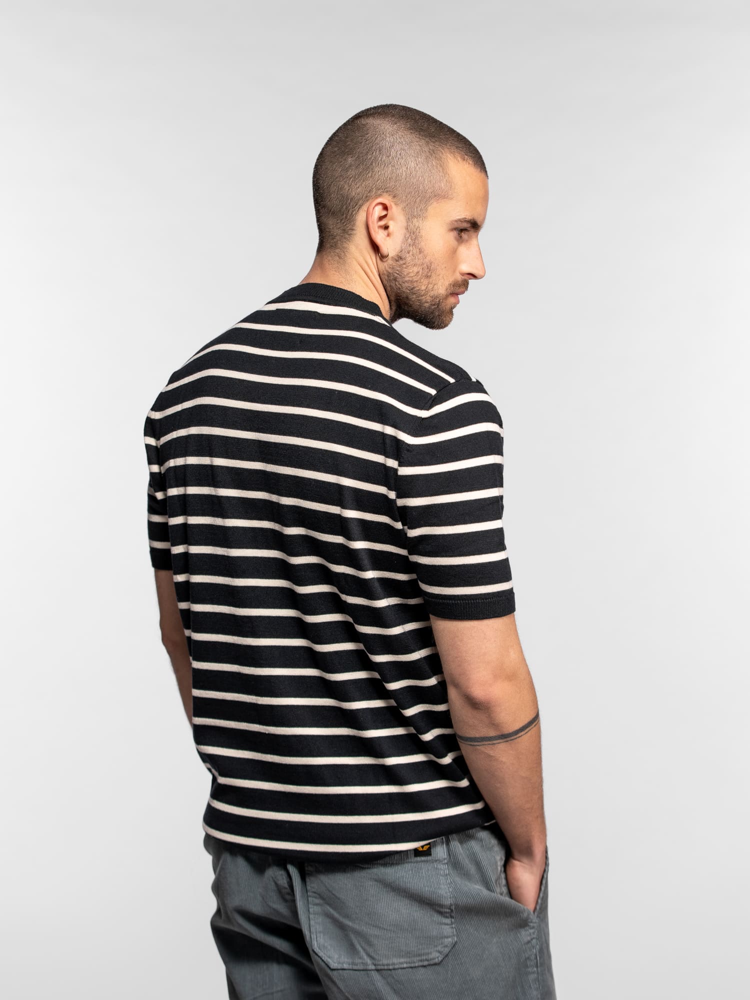 Holt - Pull tricot marinière - Image 4