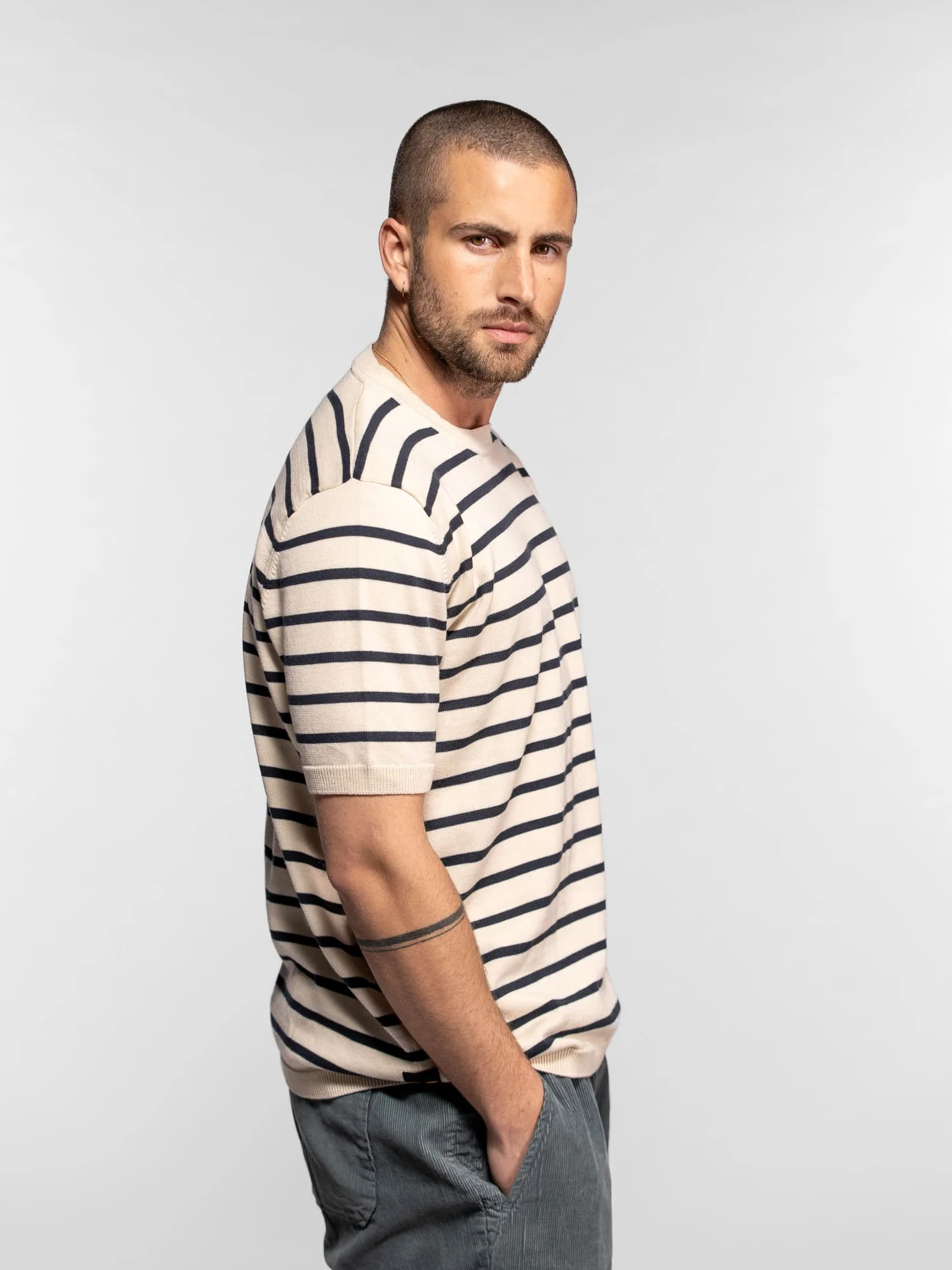 Holt - Pull tricot marinière - Image 5