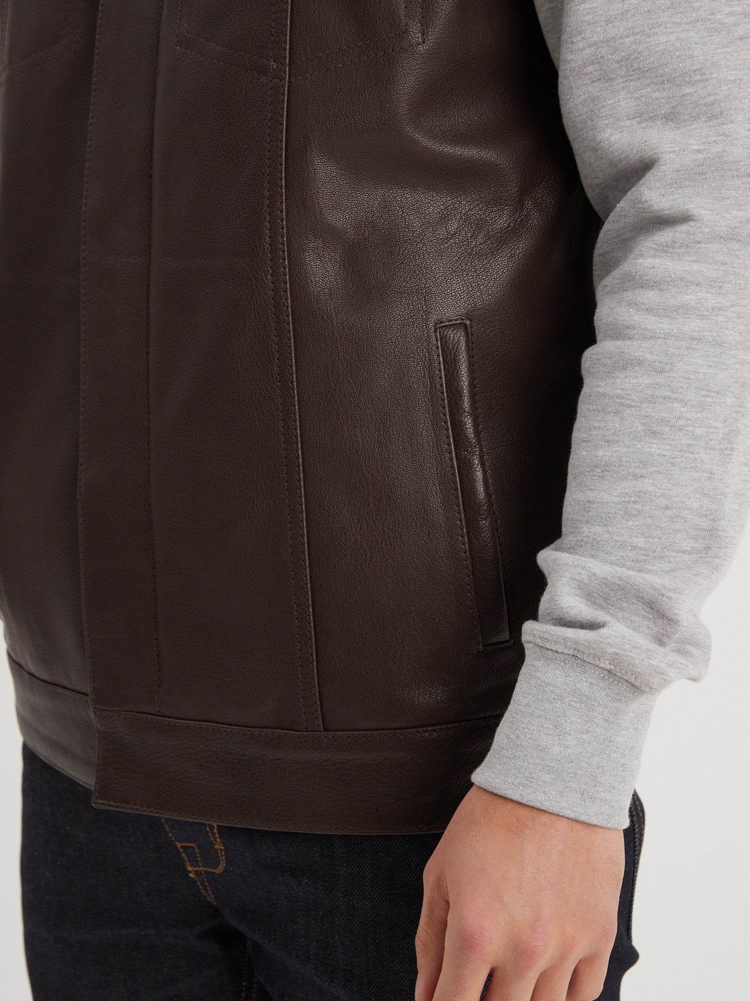 Hot road - Gilet biker cuir homme - Image 9
