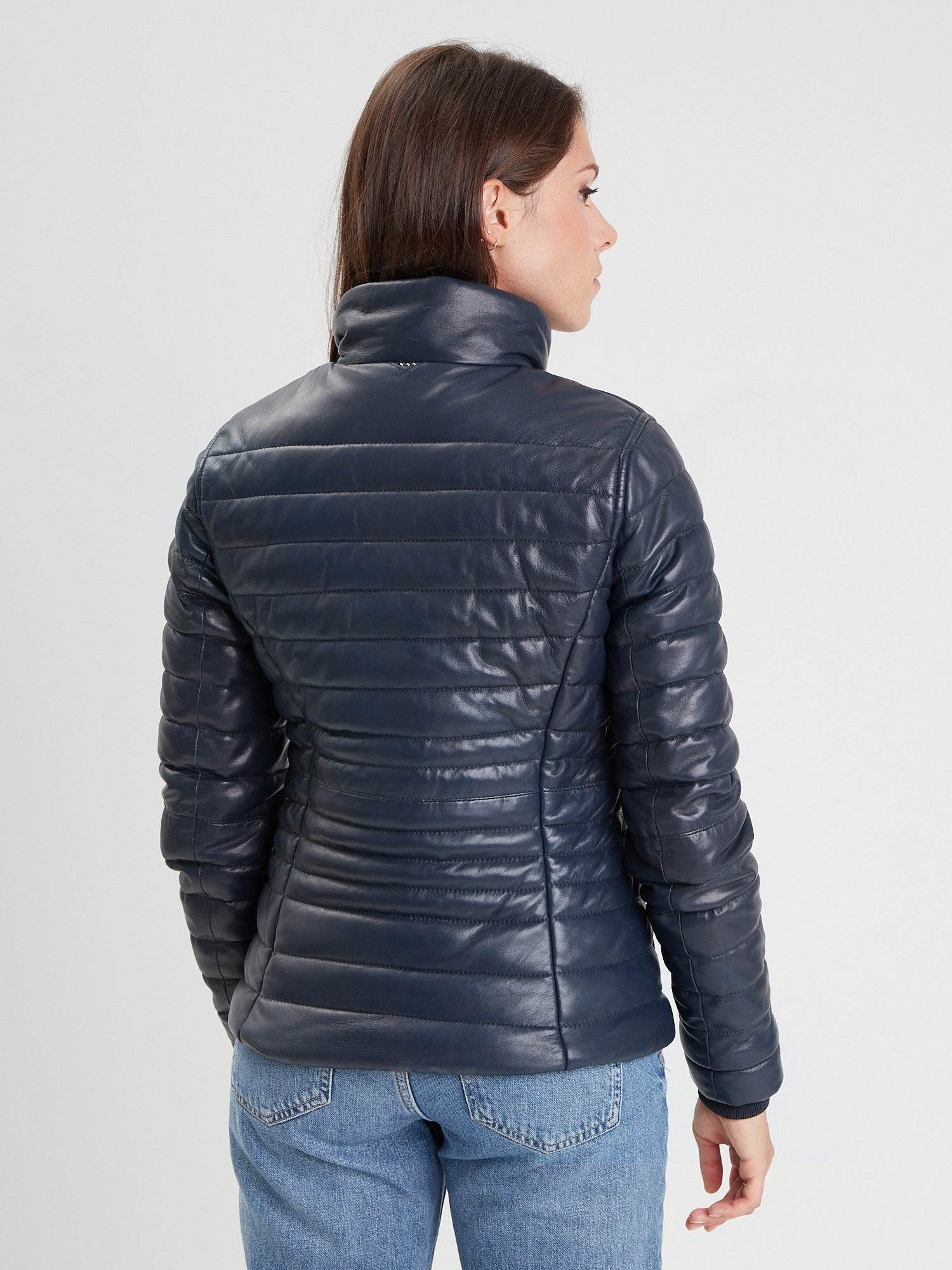 Kildine - Doudoune légère cuir femme - Image 11