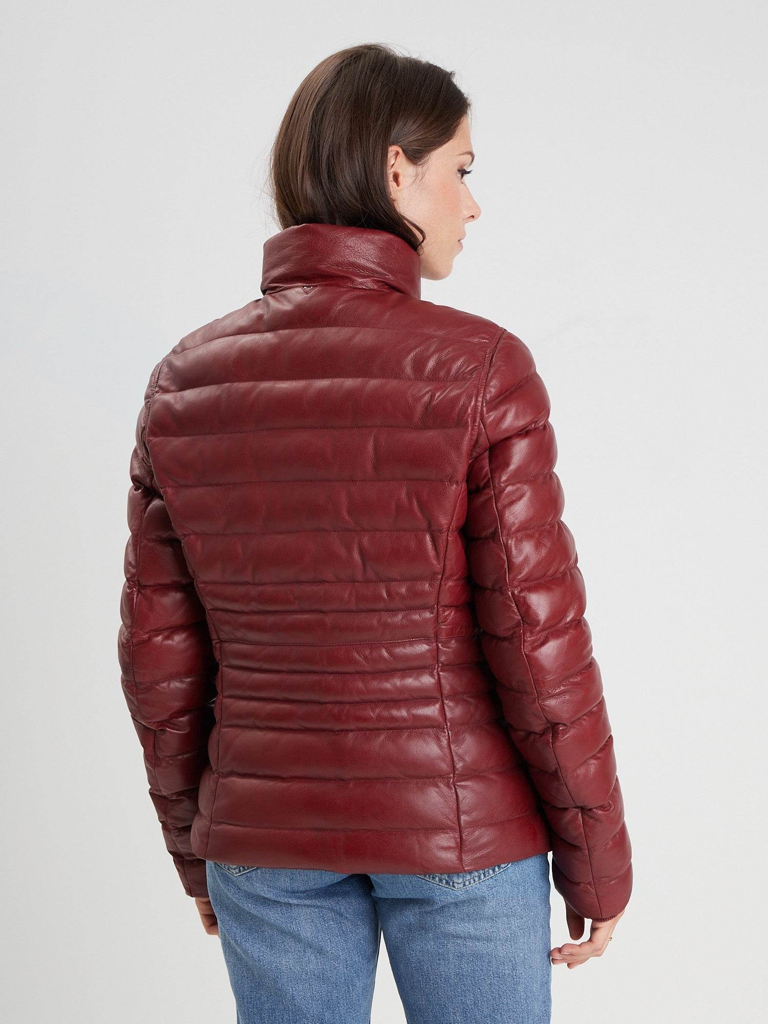 Kildine - Doudoune légère cuir femme - Image 16