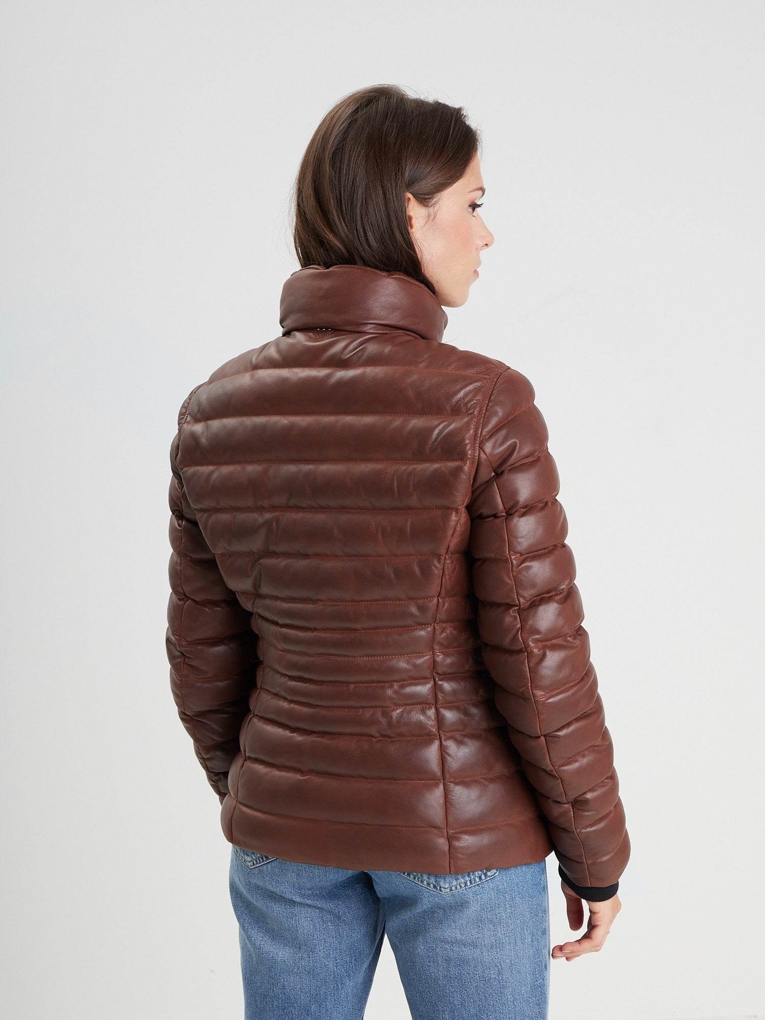 Kildine - Doudoune légère cuir femme - Image 20