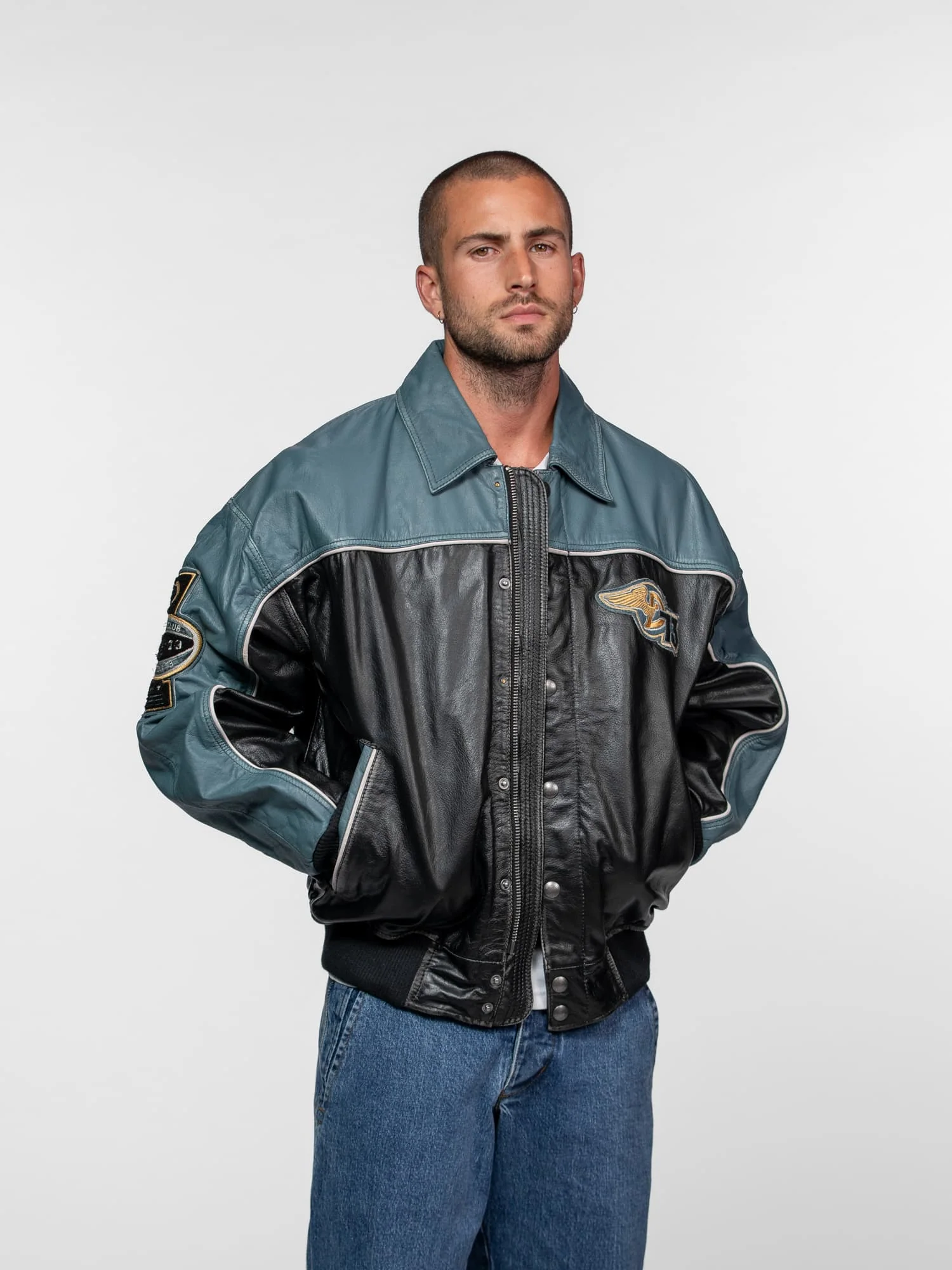 Langdon - Teddy cuir vintage