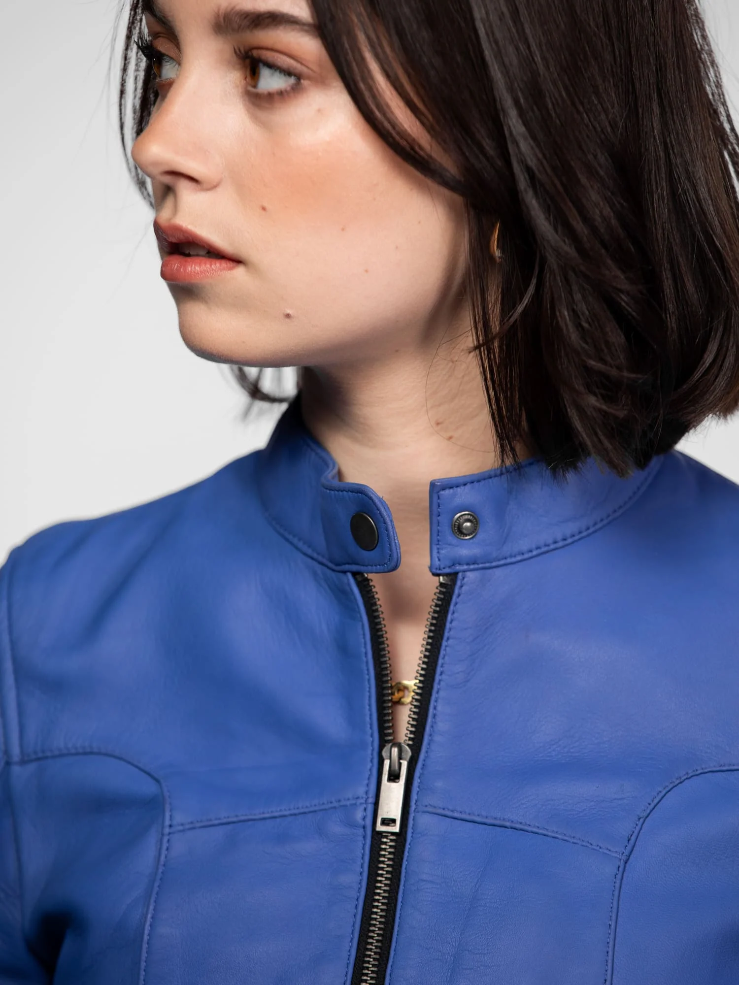 Lola - Veste cuir col rond femme - Image 18