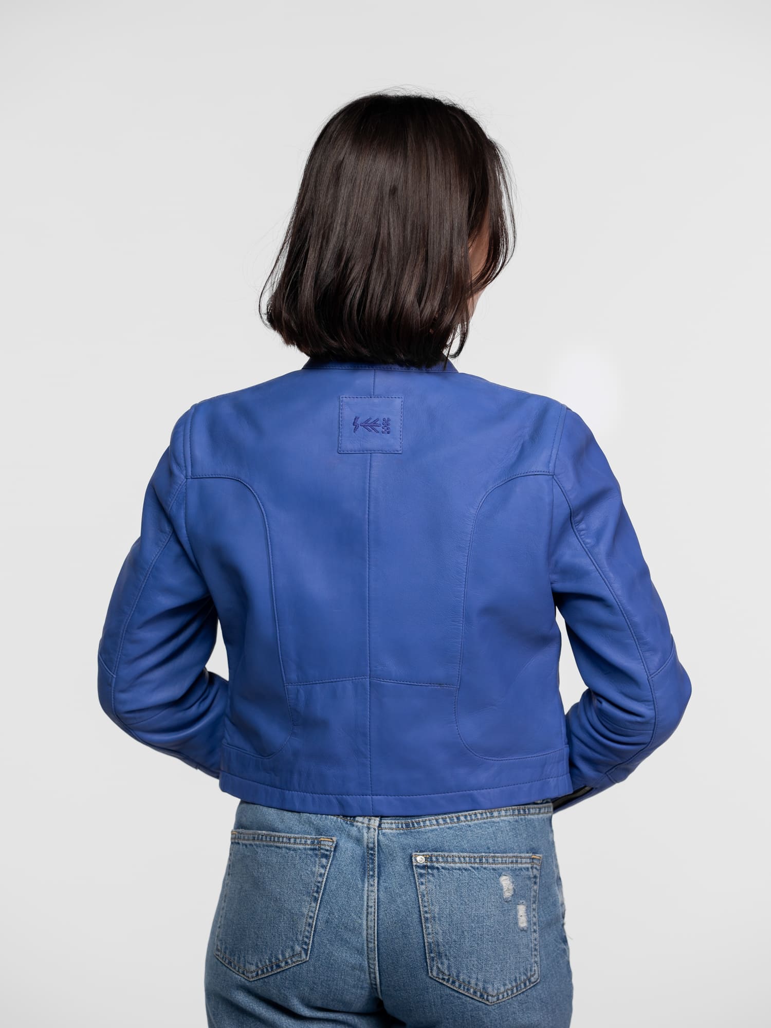 Lola - Veste cuir col rond femme - Image 21