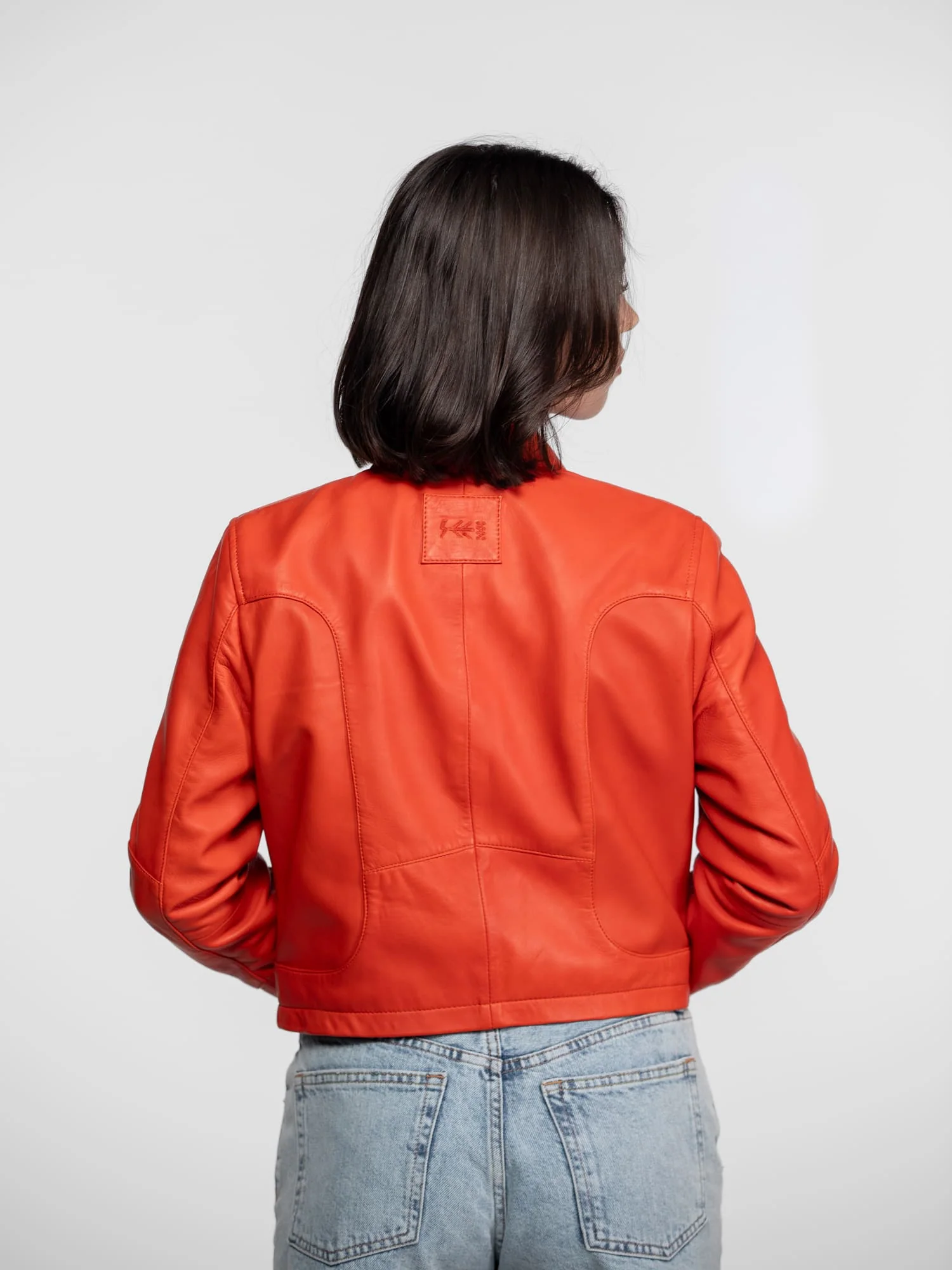 Lola - Veste cuir col rond femme - Image 27