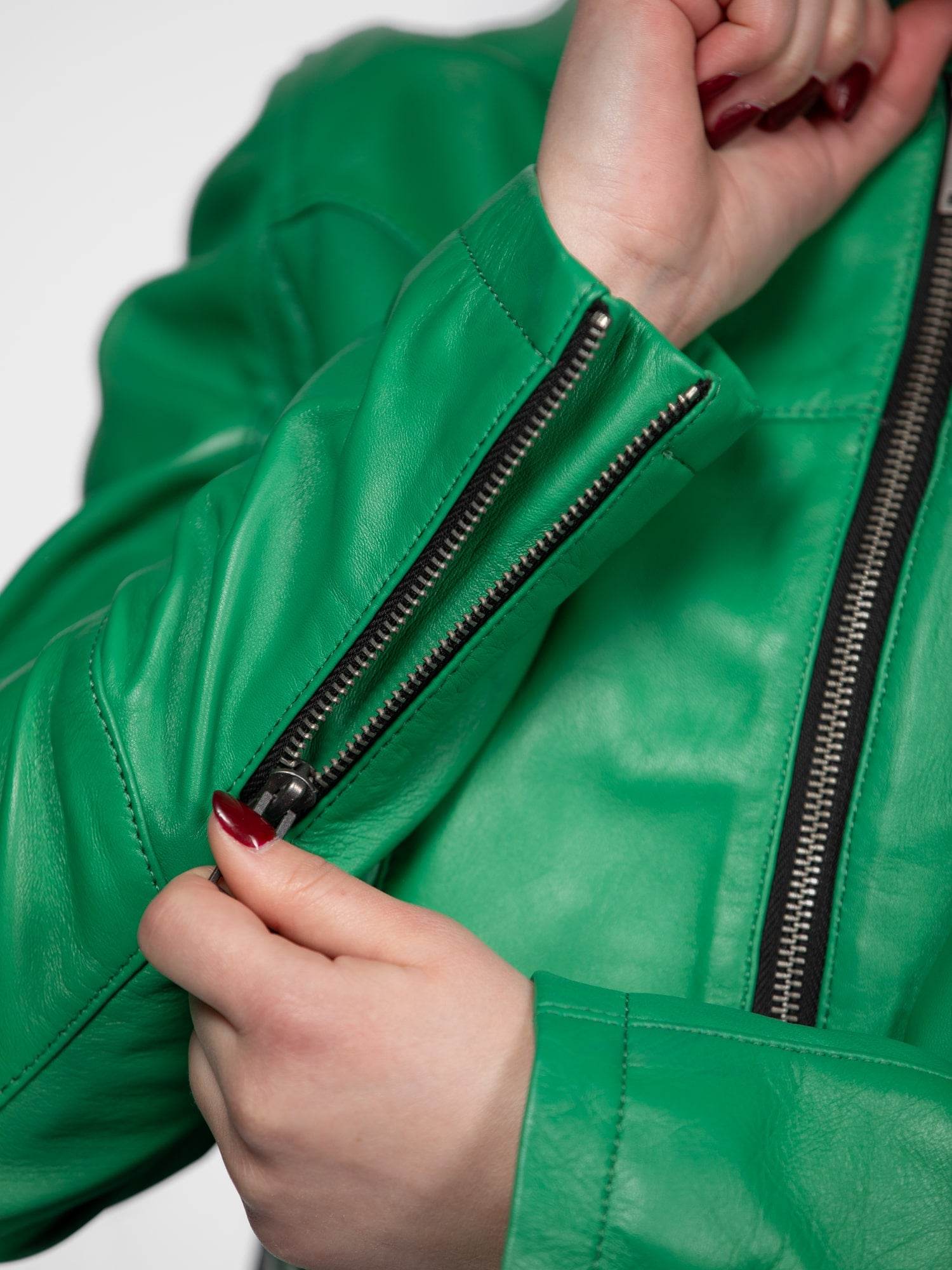 Lola - Veste cuir col rond femme - Image 8