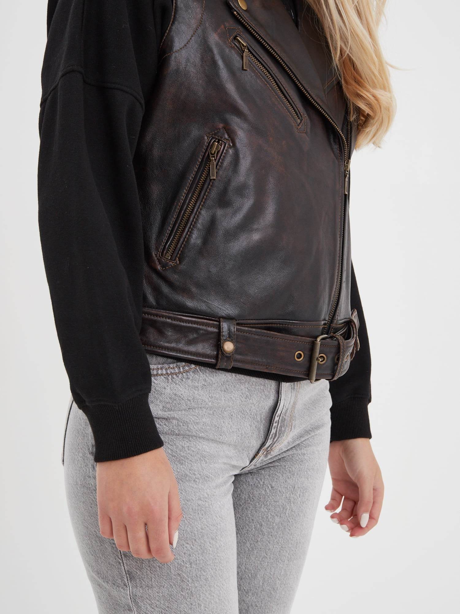 Madeline - Blouson cuir femme - Image 3