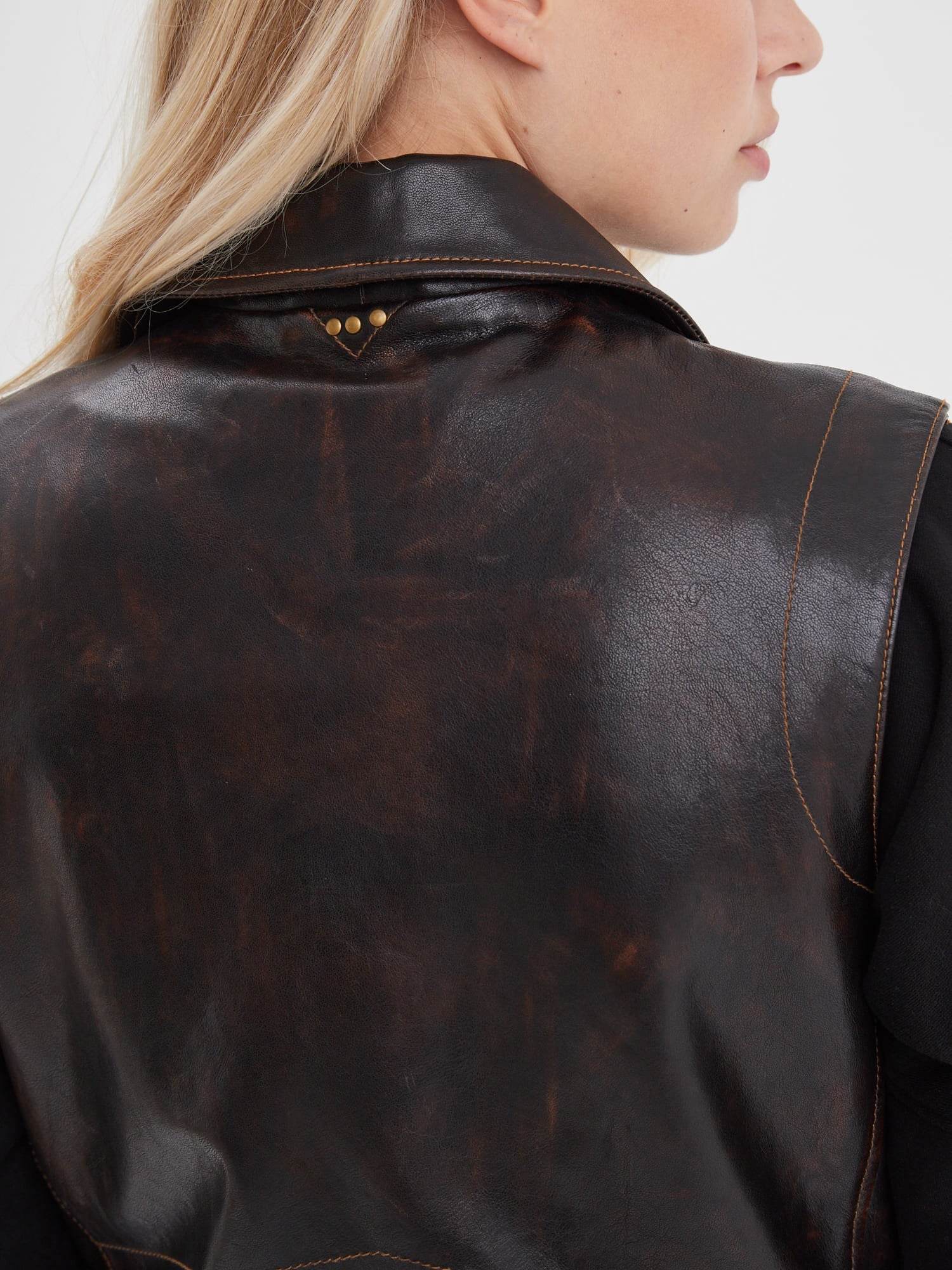 Madeline - Blouson cuir femme - Image 4