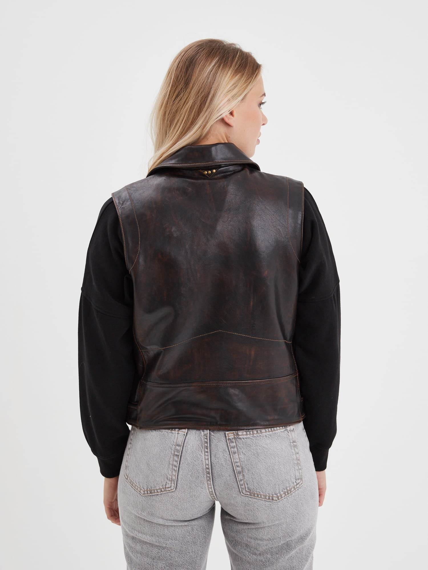Madeline - Blouson cuir femme - Image 5