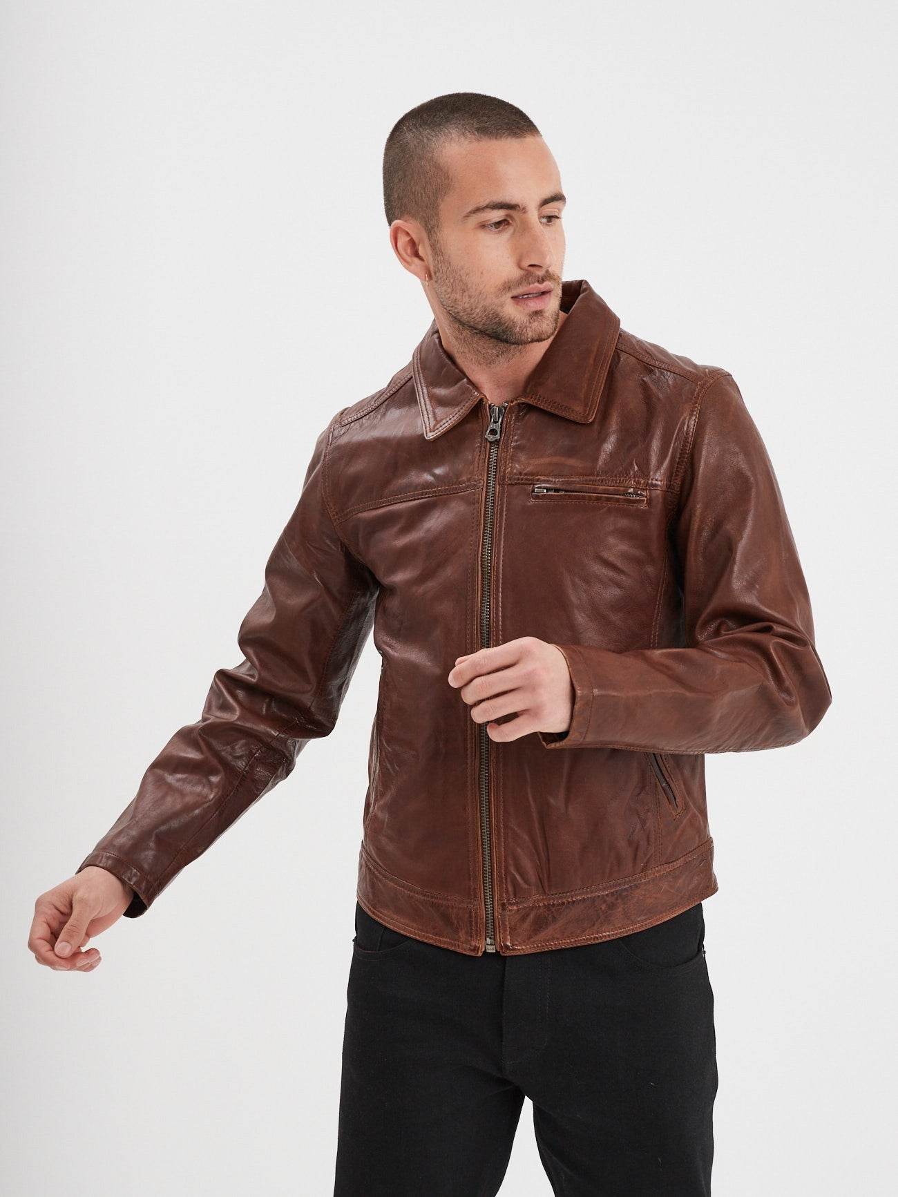 Major - Blouson cuir homme - Image 4