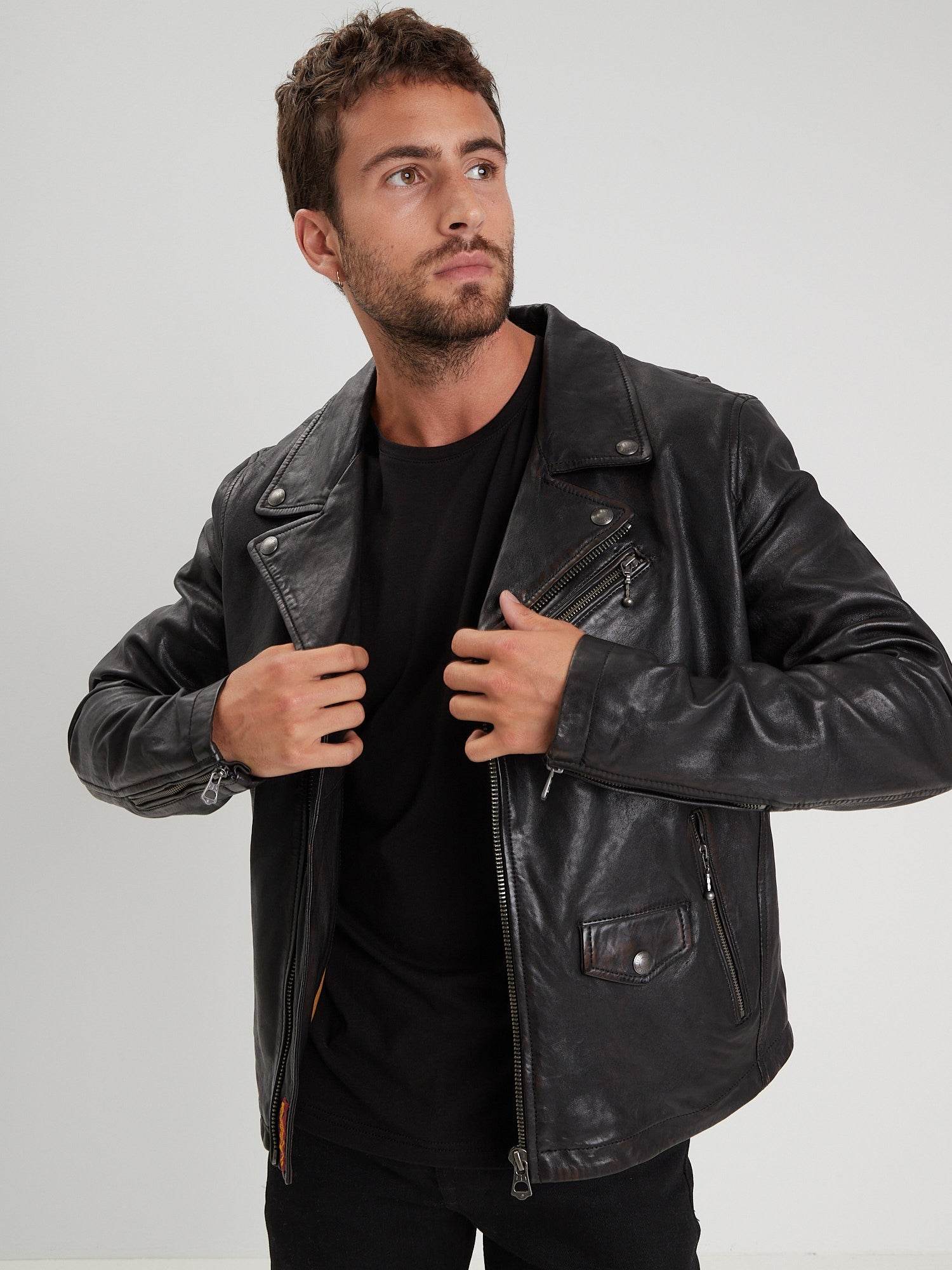 Miami - Blouson rock cuir homme - Image 4