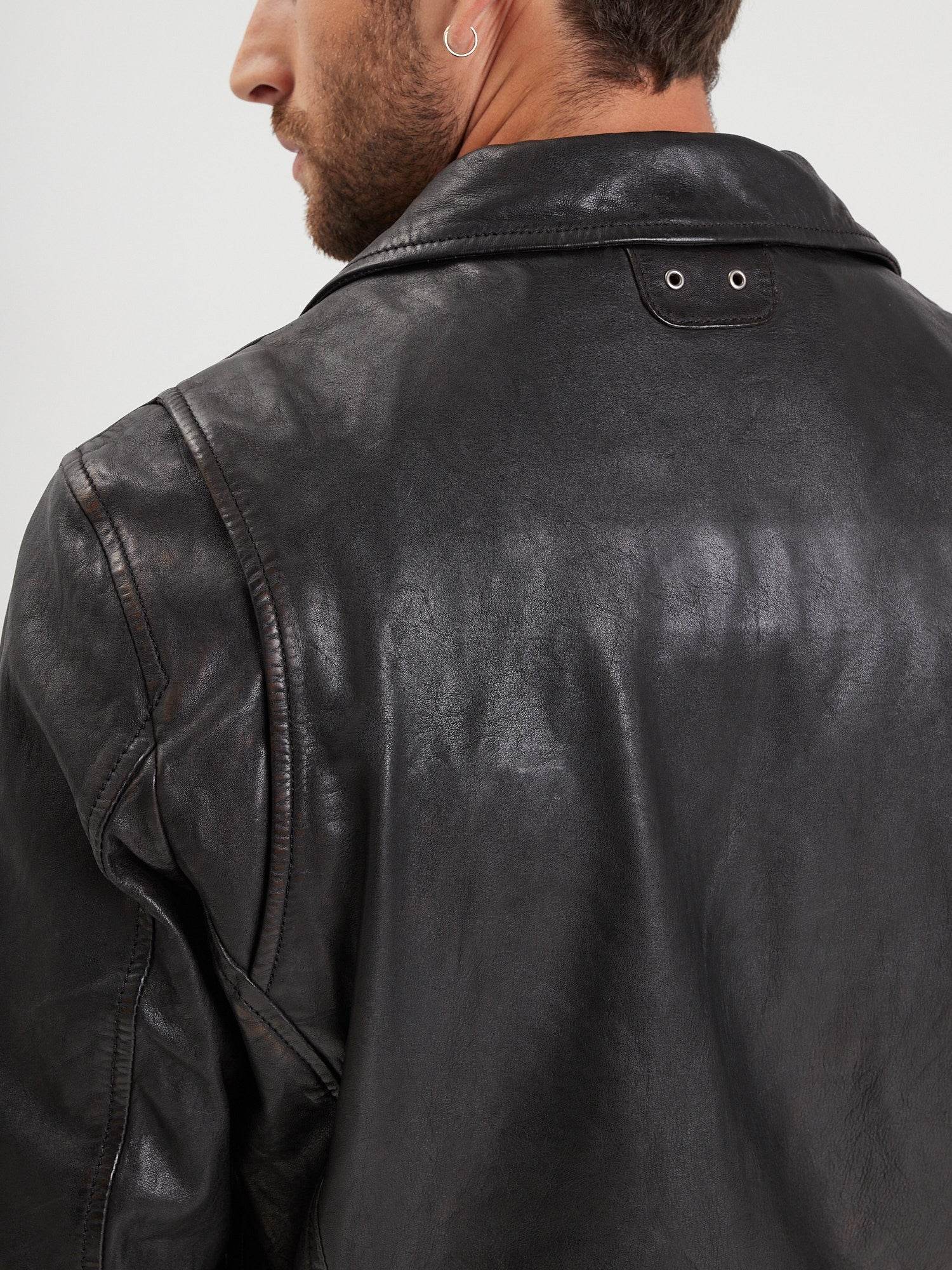 Miami - Blouson rock cuir homme - Image 7
