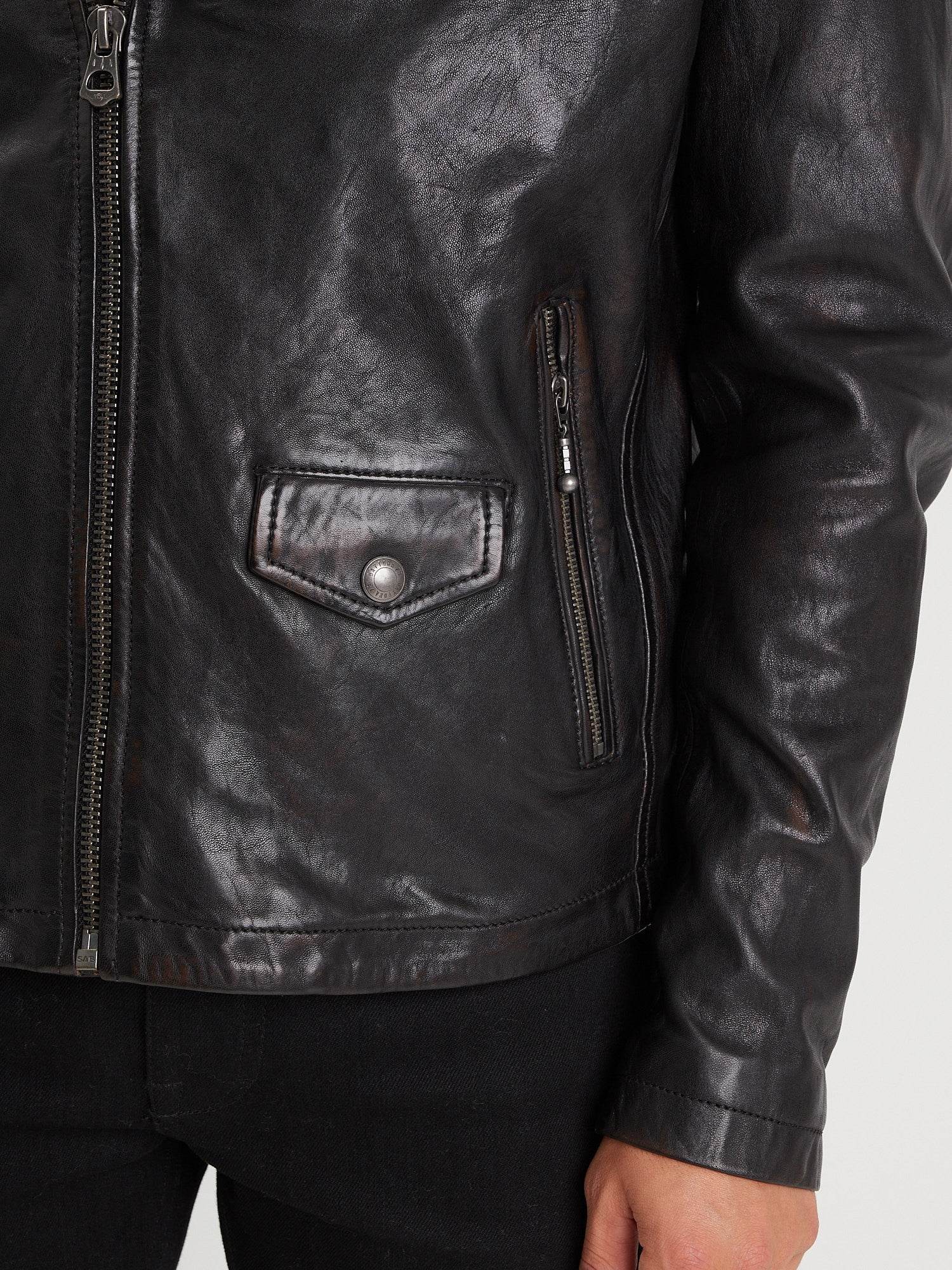 Miami - Blouson rock cuir homme - Image 8