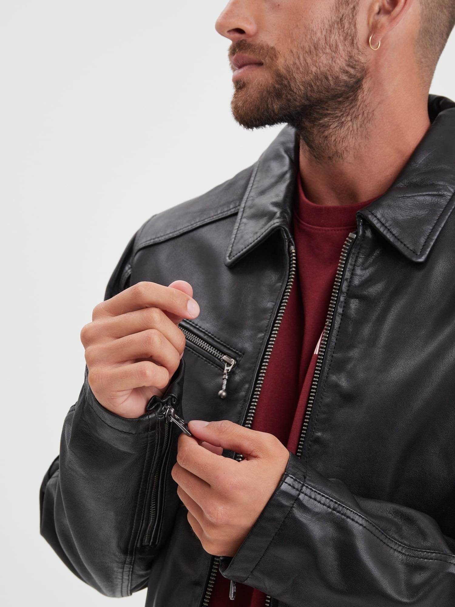 Mick - Blouson cuir rétro homme - Image 11