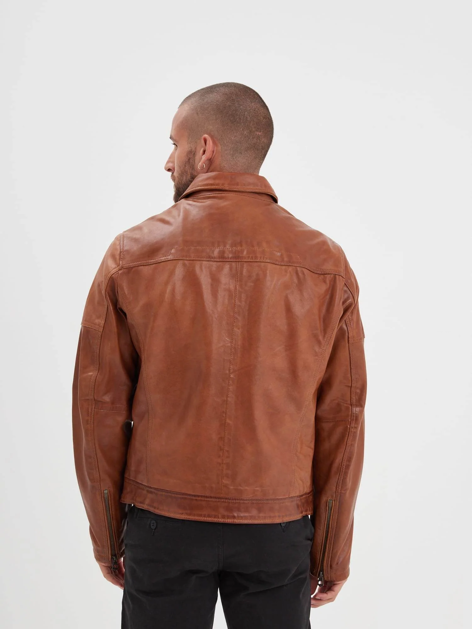 Mick - Blouson cuir rétro homme - Image 17