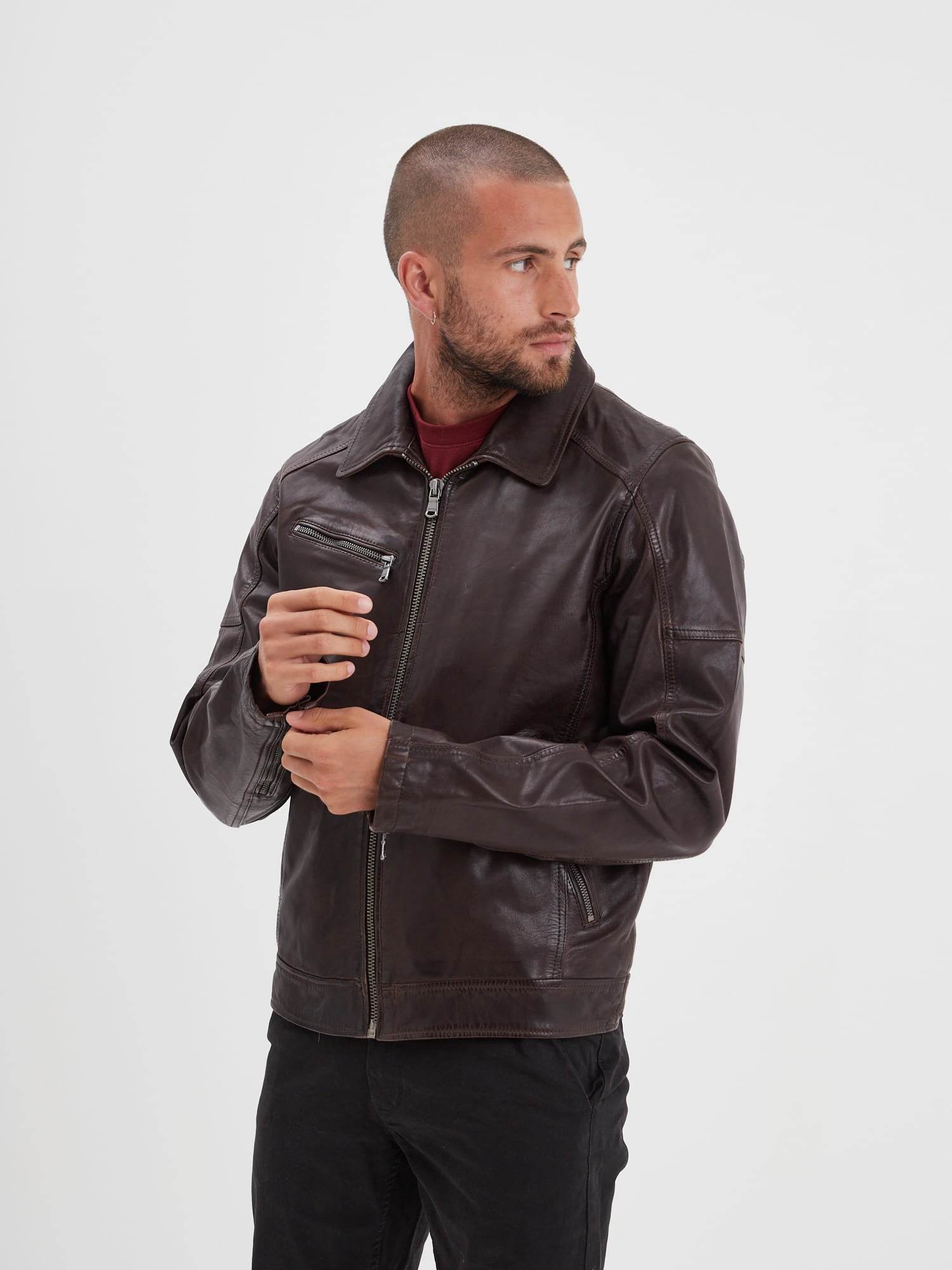 Mick - Blouson cuir rétro homme - Image 20